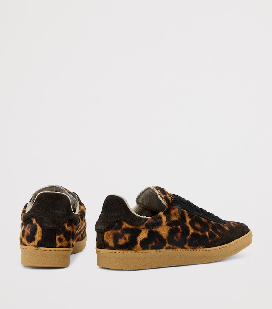 Leather Faux Fur Thelma Sneakers DARK BROWN/BLACK Image 4