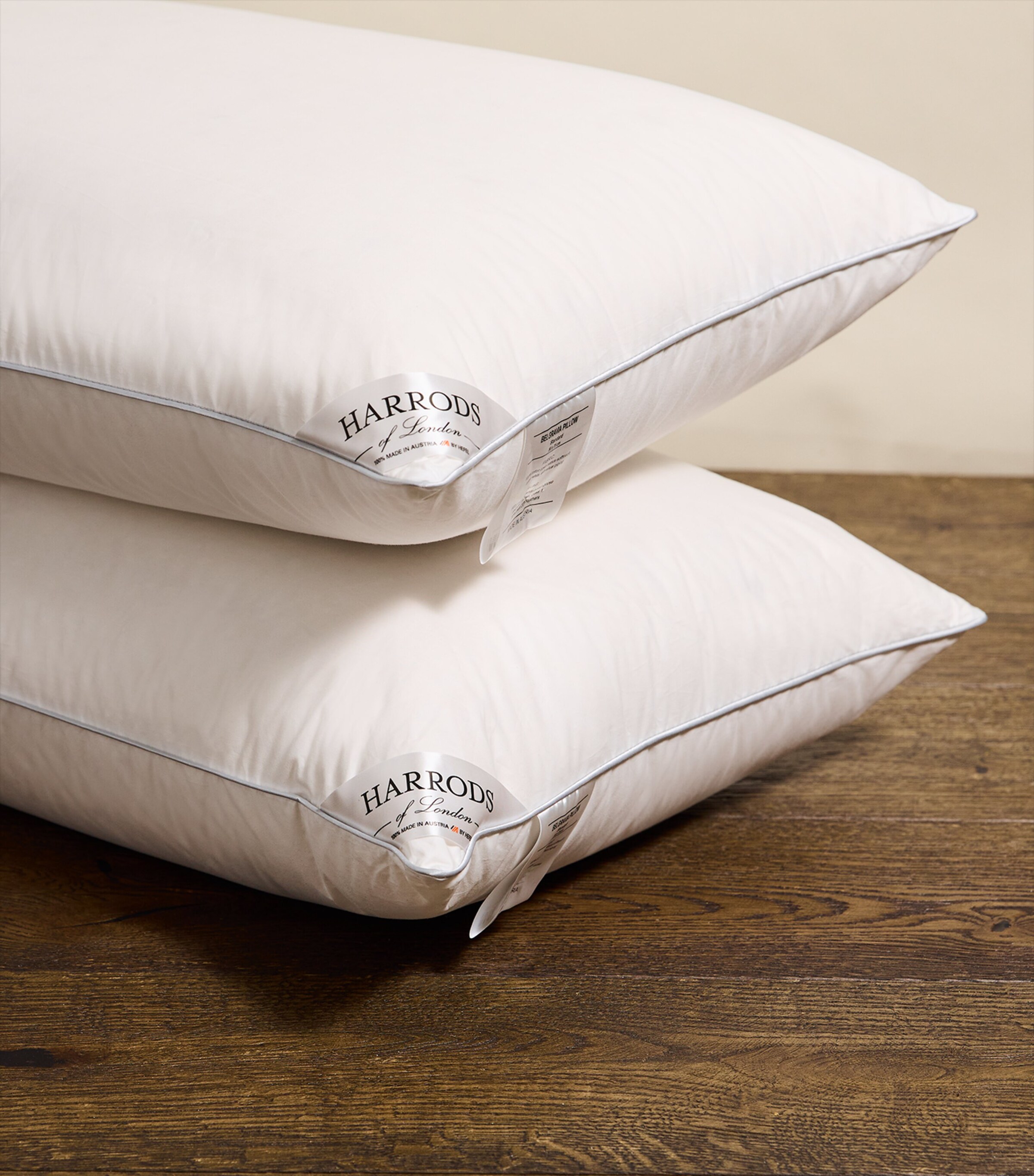 Harrods of London Soft/Medium Goose Down King Pillow White Image 4