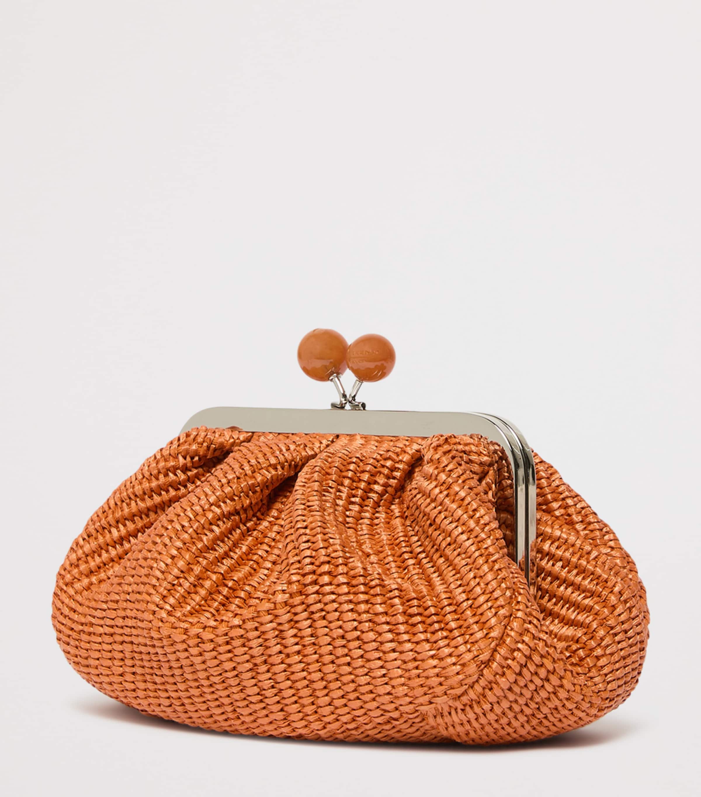 Weekend Max Mara Small Woven Pasticcino Clutch Bag Salmon Image 3