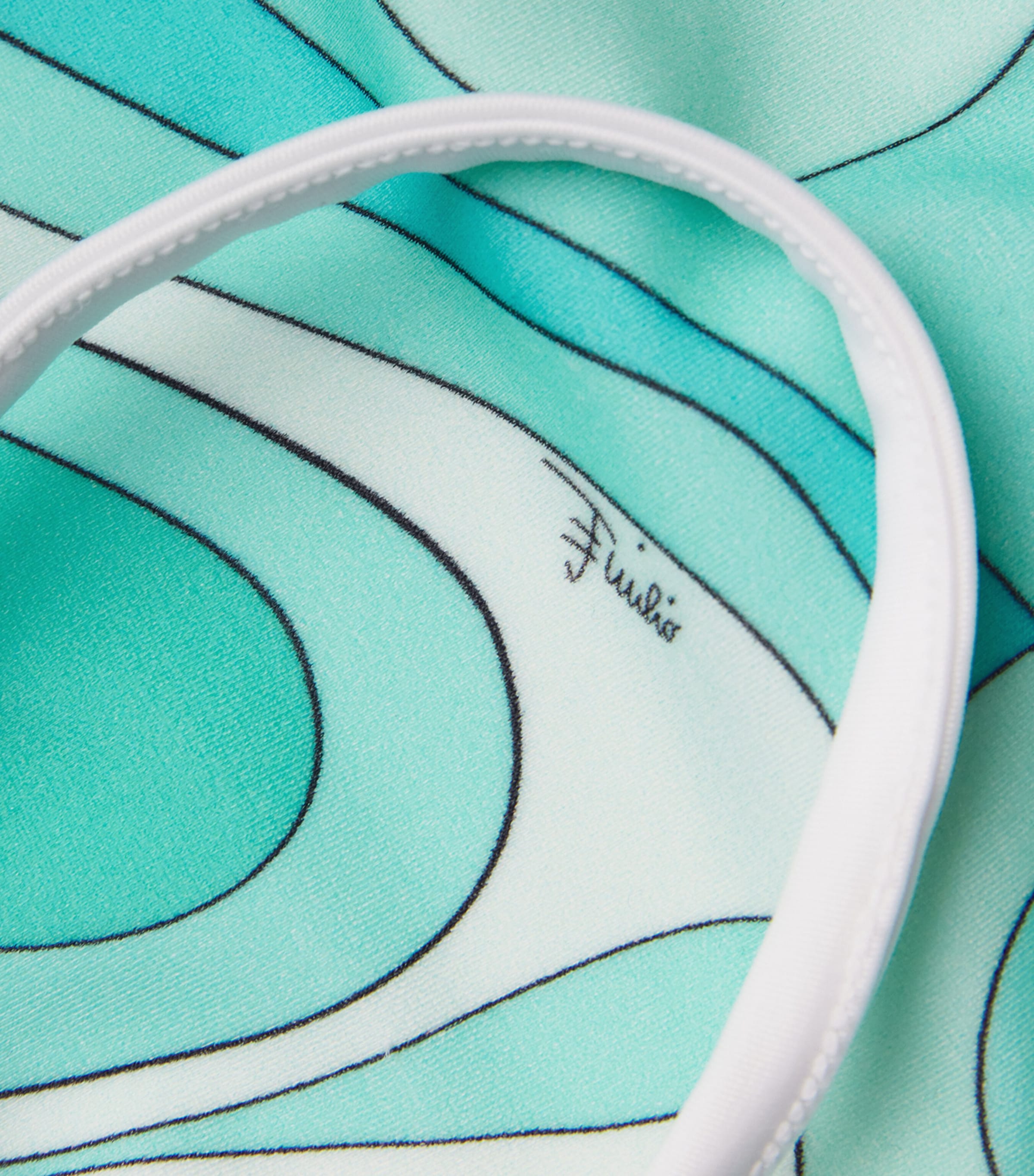 Marmo Print Bikini Bottoms 067/TURQUOISE Image 4