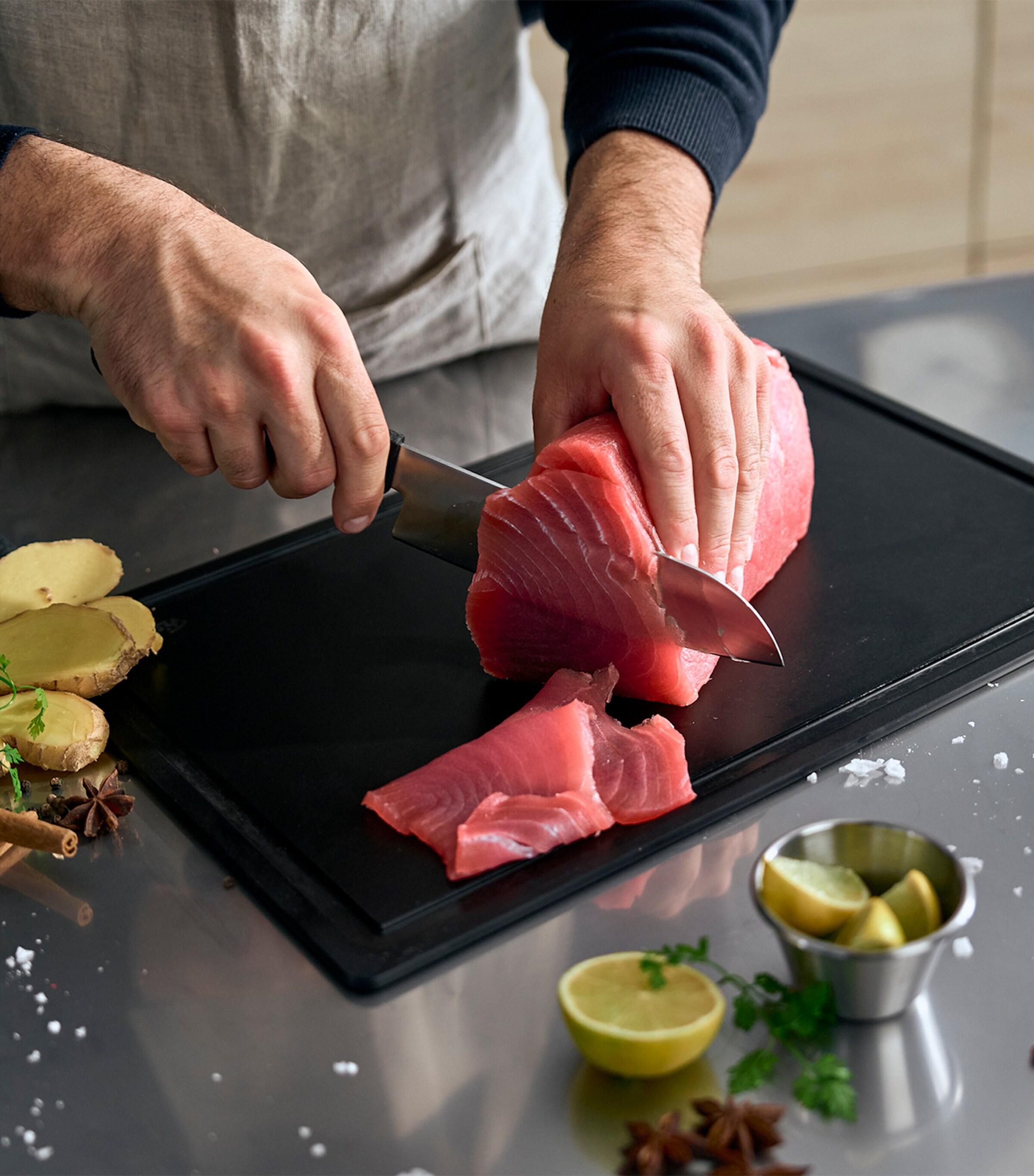 ProCut Santoku Knife SS / SILVER / BLACK Image 3