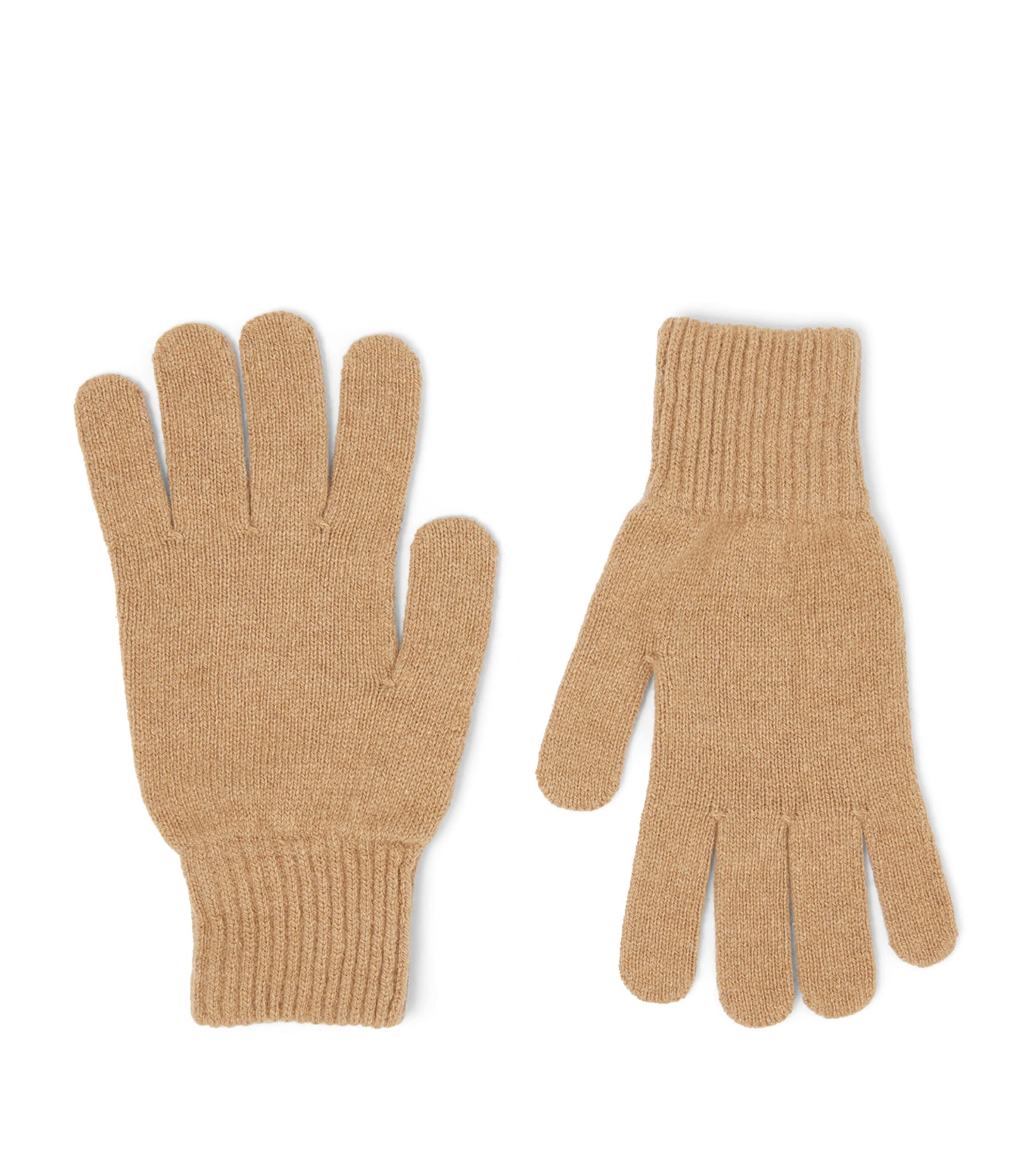 Sunspel Cashmere Gloves In Brown