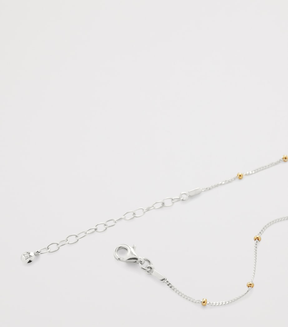Sterling Silver Mixed Metal Beaded Chain Bracelet STERLING SILVER Image 3