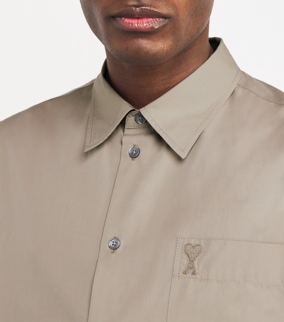 AMI Paris Mens Cotton Oversized Short-Sleeve Shirt Image 6