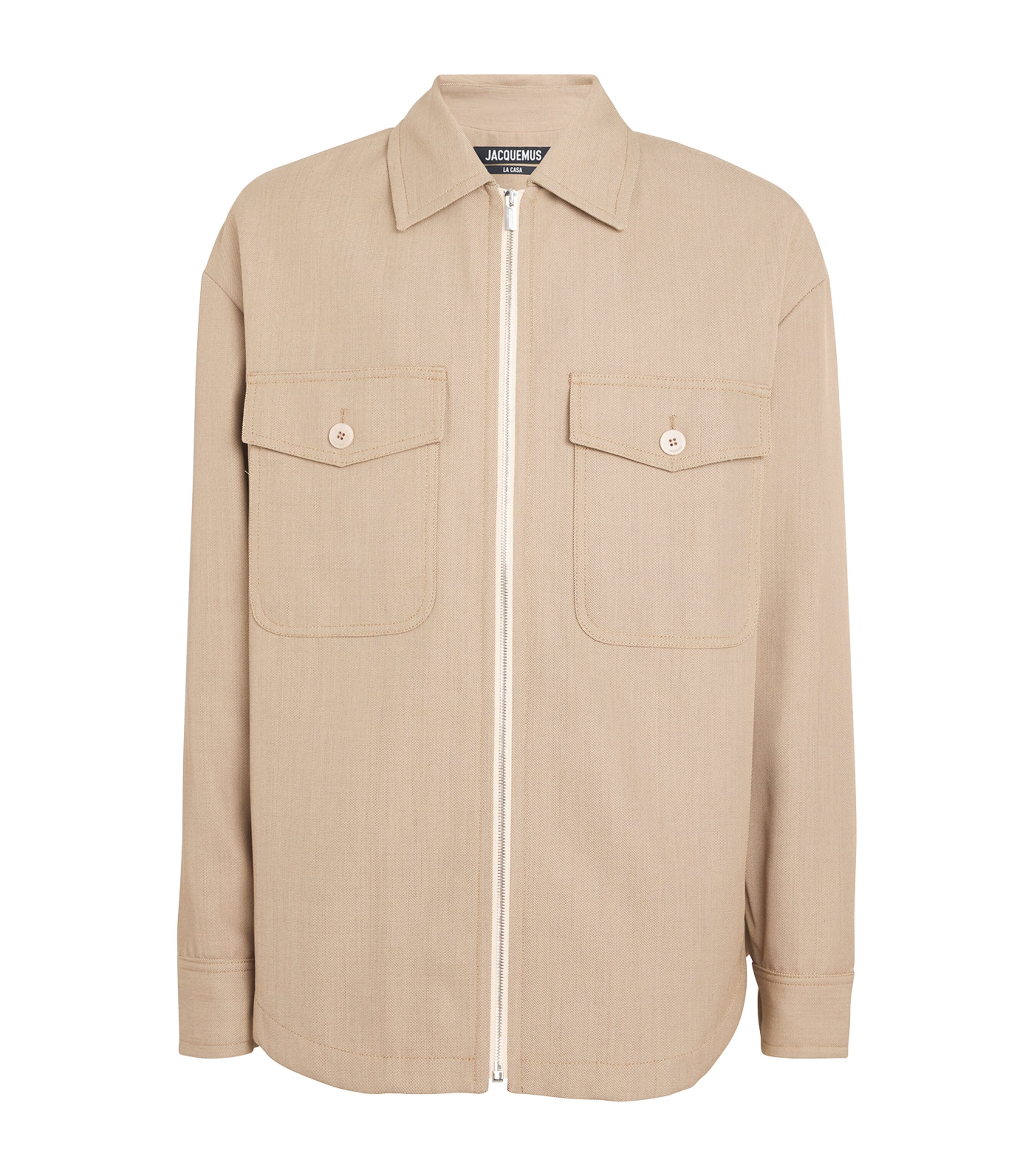 Jacquemus Tailored Shirt Jacket In Beige