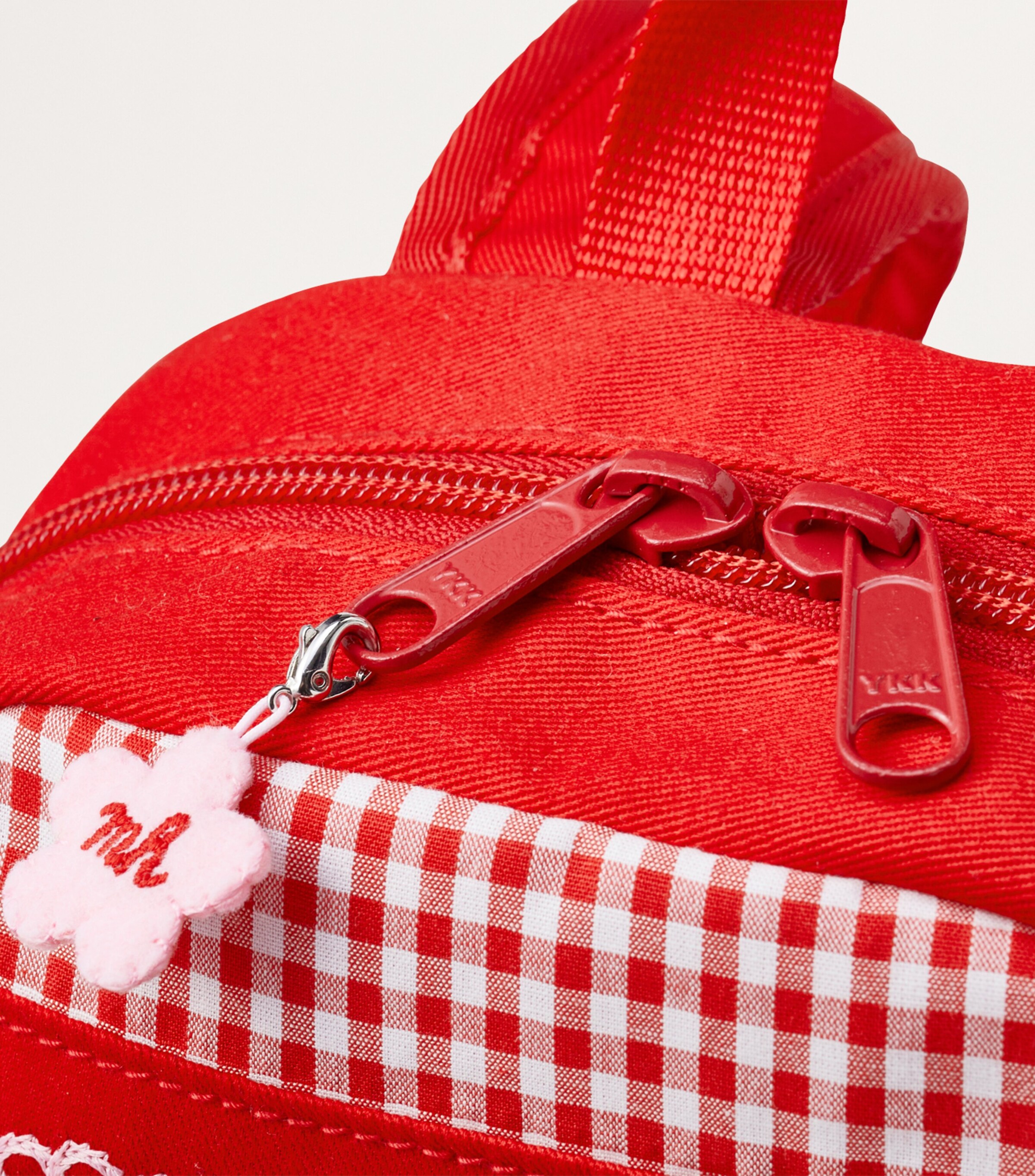 Miki House Red Patch-Detail Backpack | Harrods ZM display picture 1