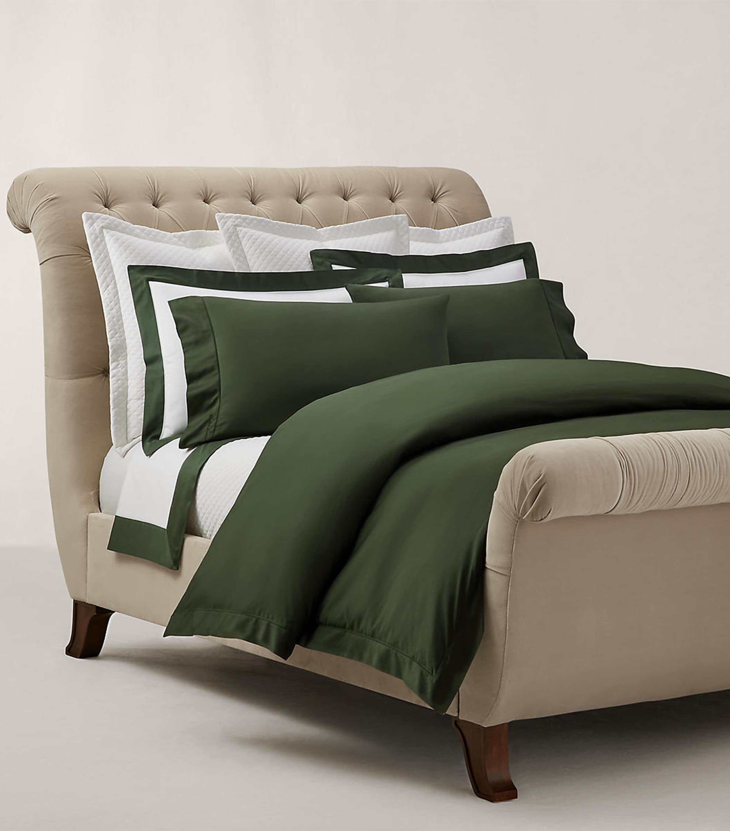 Cotton RL624 Super King Duvet Cover (260cm x 220cm) DKGREEN Image 2