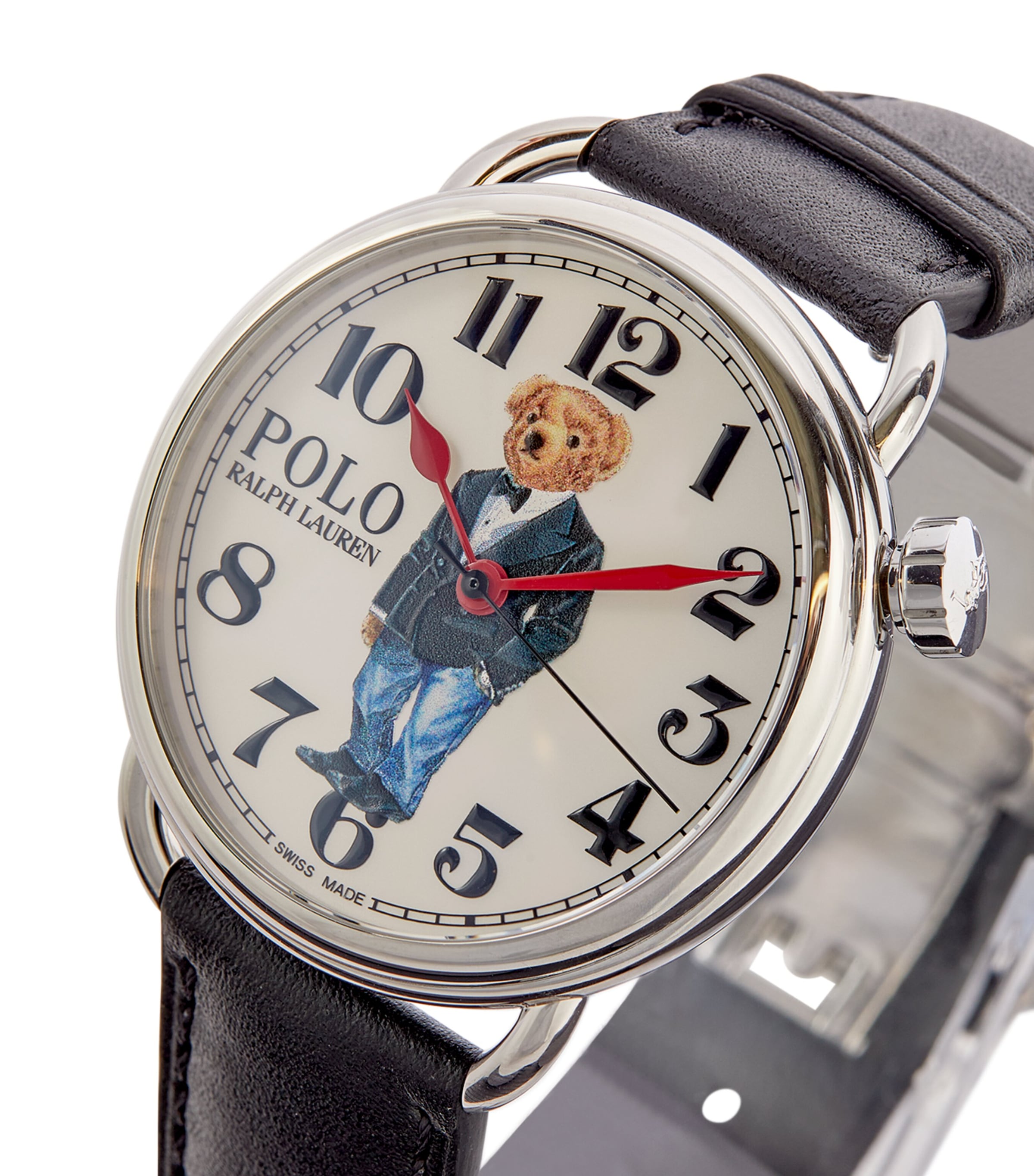 Polo Ralph Lauren Stainless Steel Tuxedo Polo Bear Watch 42mm White Image 7