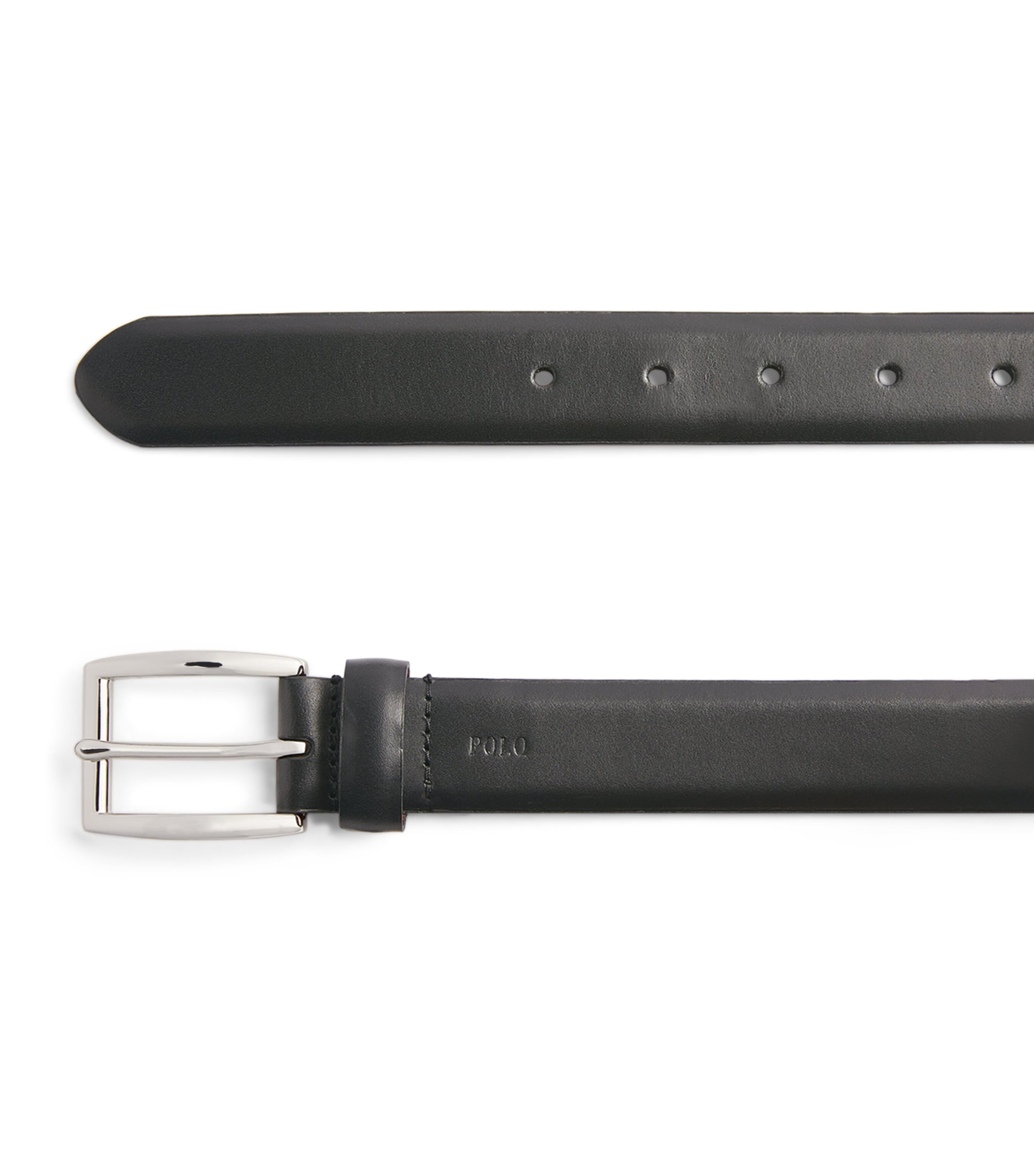 Leather Harness Dress Belt BLACK Image 3