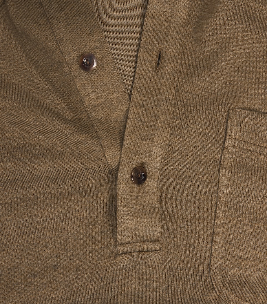 Song For The Mute Mens Polo Sweater Taupe Image 6