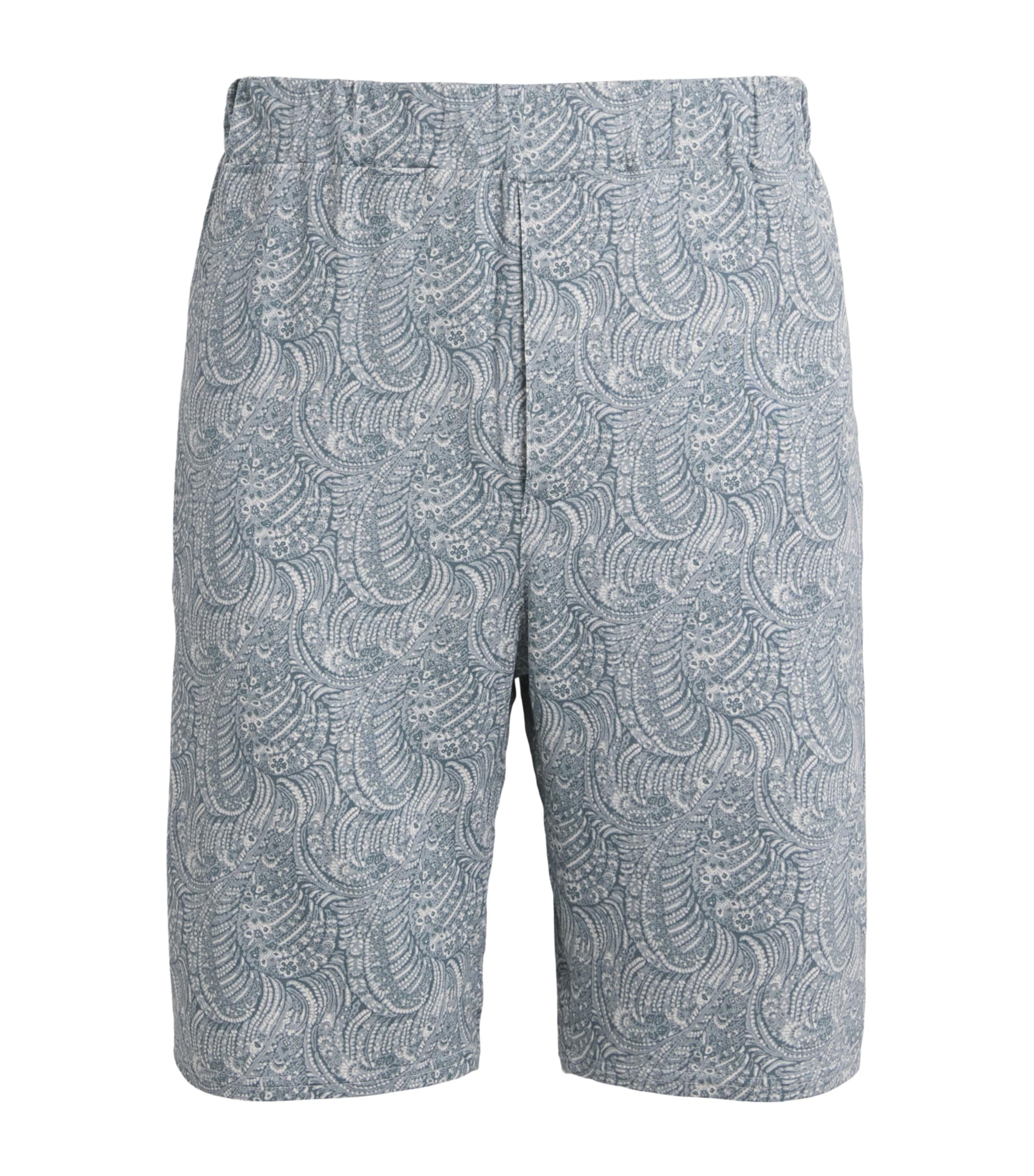 Homebody Mens Liberty Print Lounge Shorts Oscar Blue Image 1