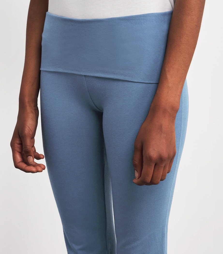 Cotton-Blend Jersey Foldover Trousers HARBOR Image 6