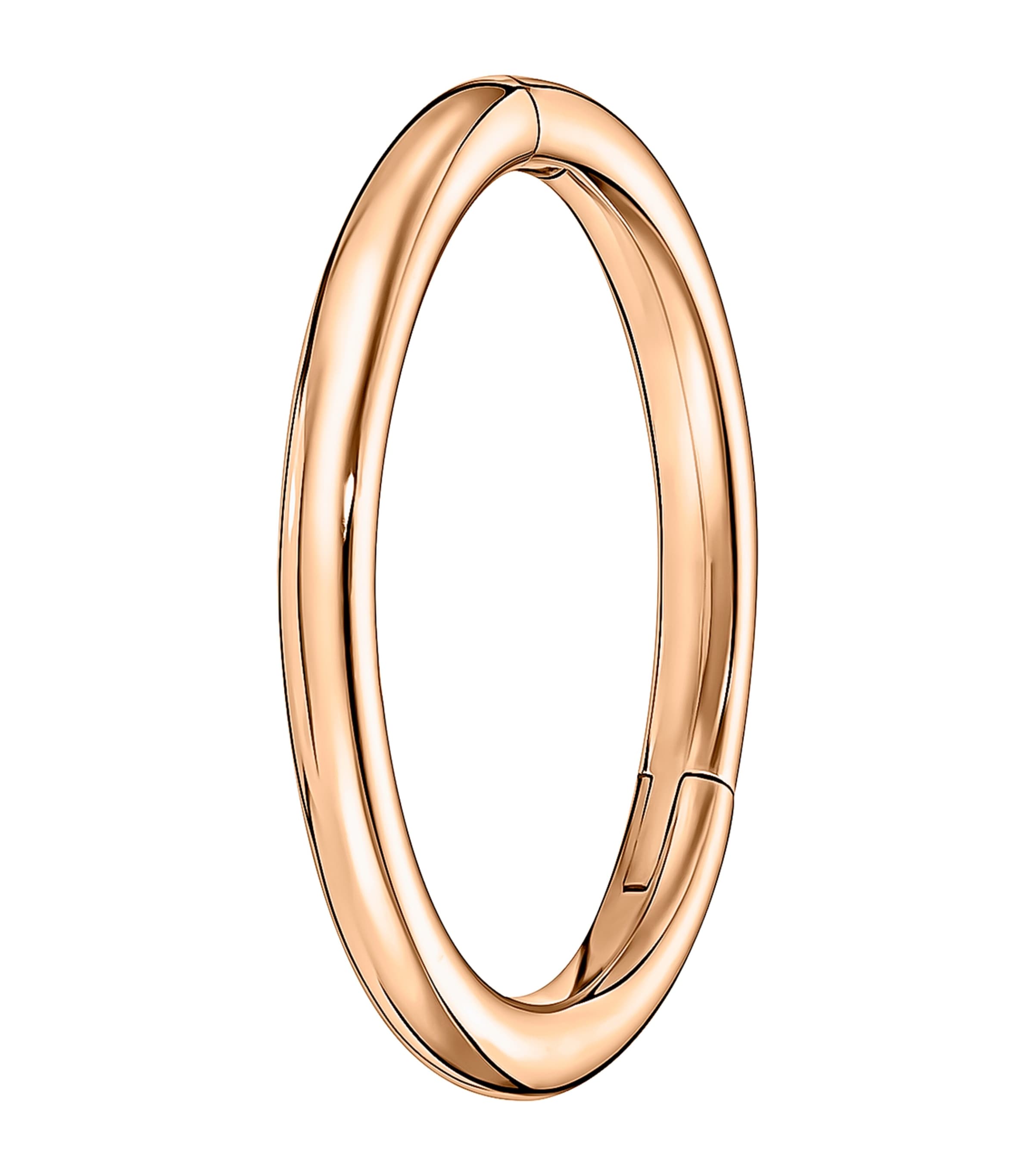 Gold Single Hoop Earring (8mm) ROSE GOLD Image 1