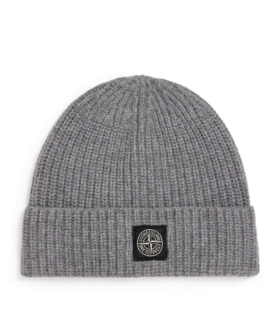 Virgin Wool Ribbed Beanie V0M6B Image 1