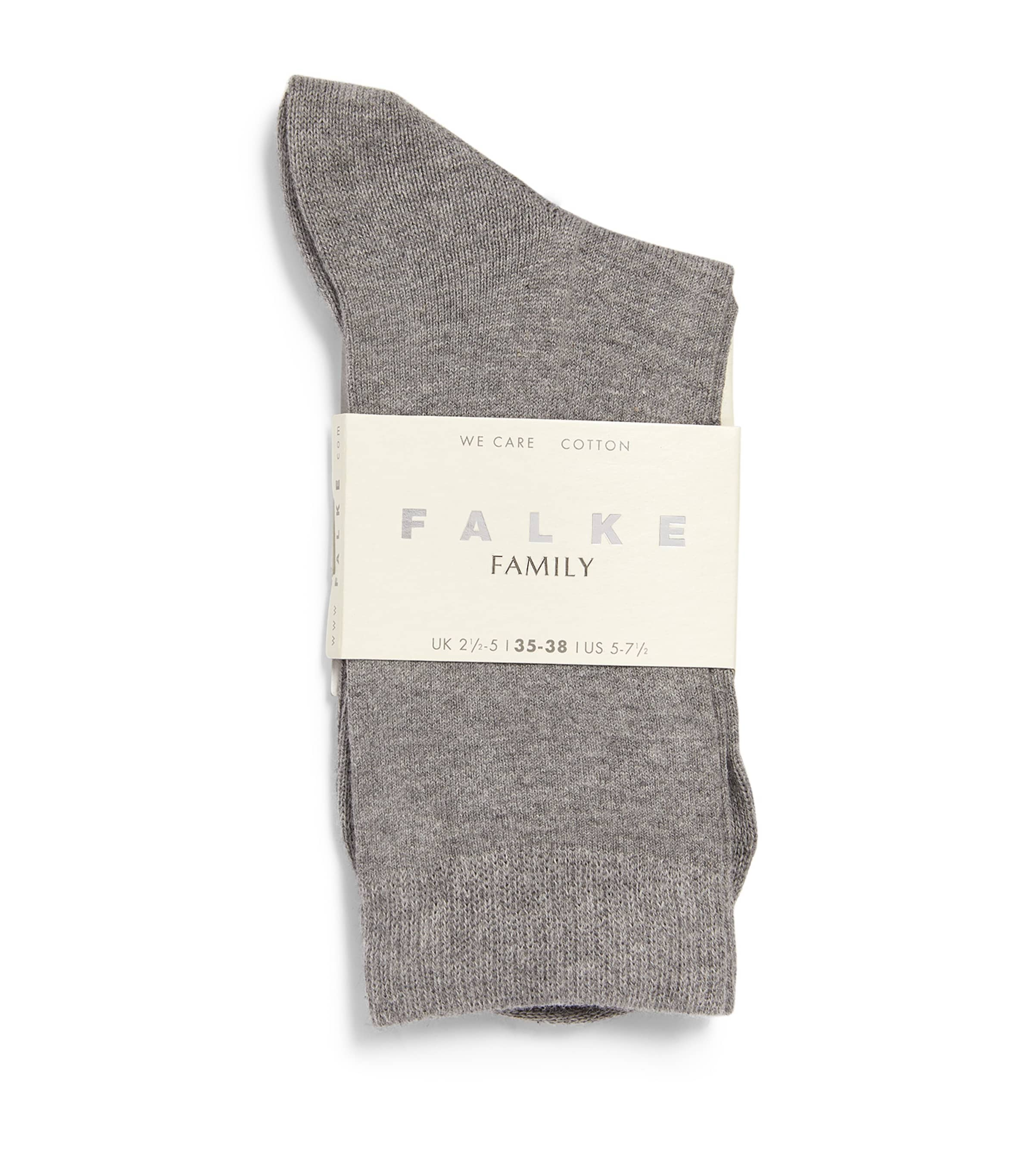 Shop Falke Cotton Family Socks In Grey