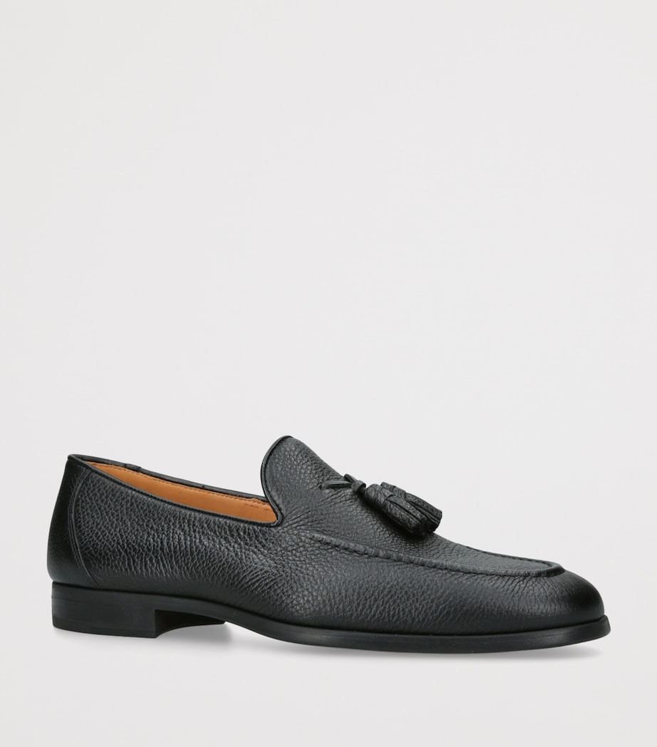 Leather Seneca Tassel Loafers BLACK Image 3