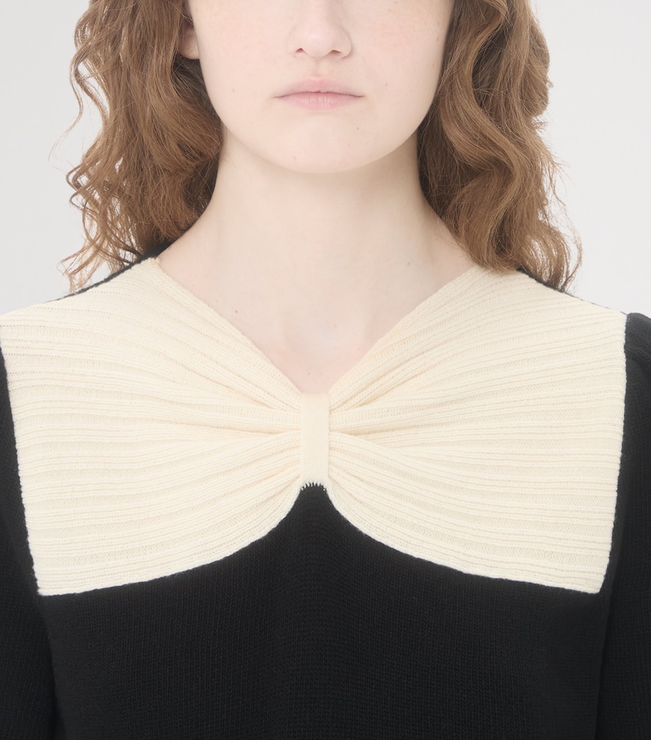 Virgin Wool Bow Sweater 0NA Image 6