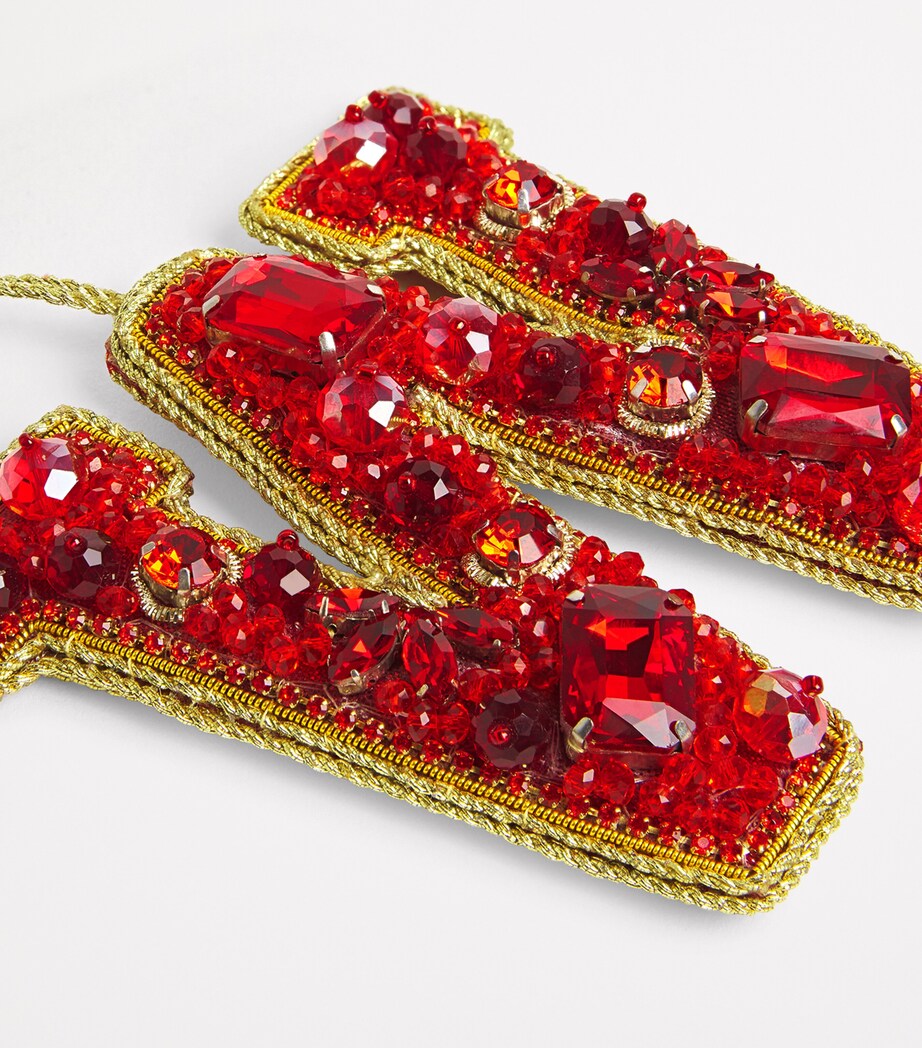 Embellished W Tree Decoration RED Image 2