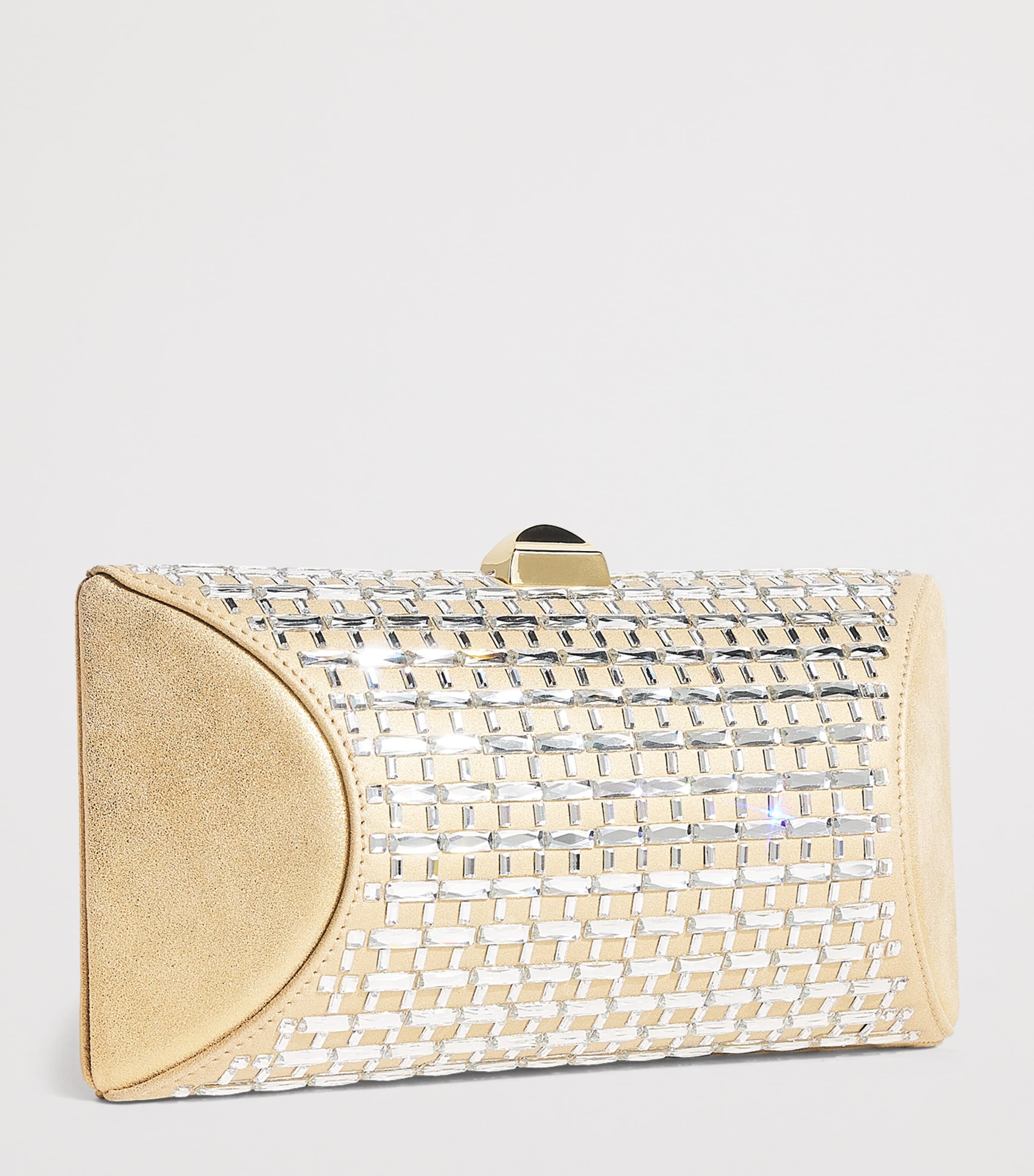 Satin Embellished Tube Plus Clutch Bag 0099 PLATINUM Image 3