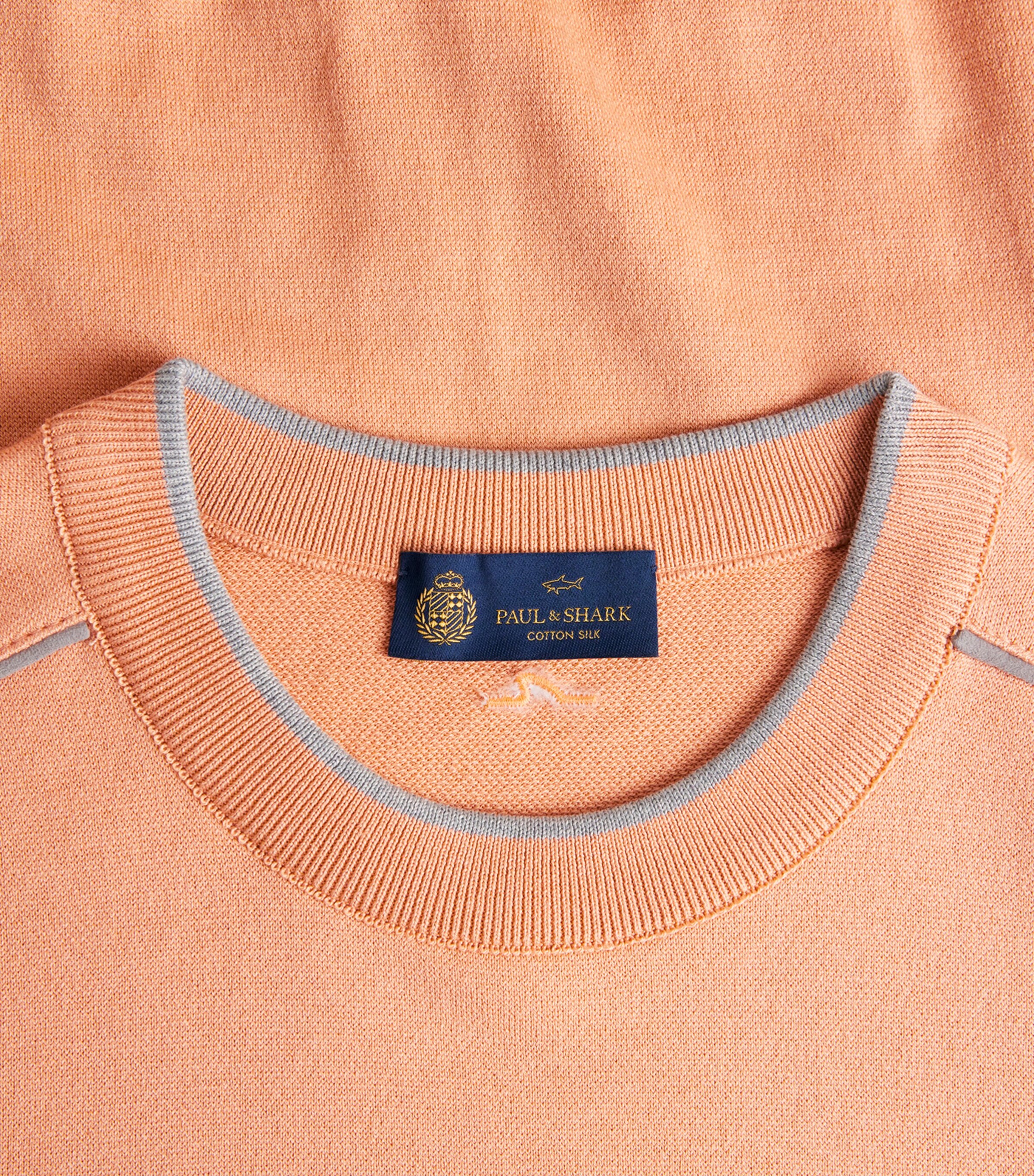 Silk-Cotton Knit Sweater 231  ORANGE Image 5