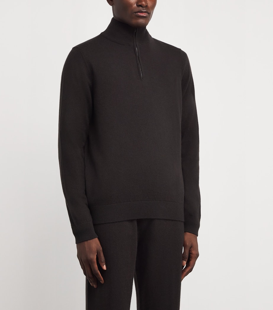 Cashmere Quarter-Zip Sweatshirt Q25381 MLSSS/CAMEL Image 3
