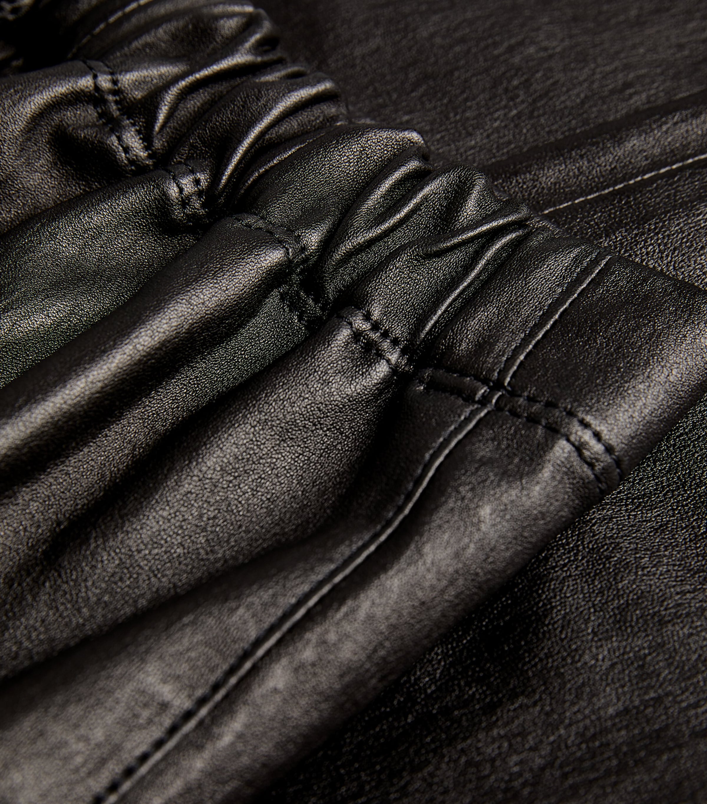 Leather Stretch Leggings BLACK Image 5