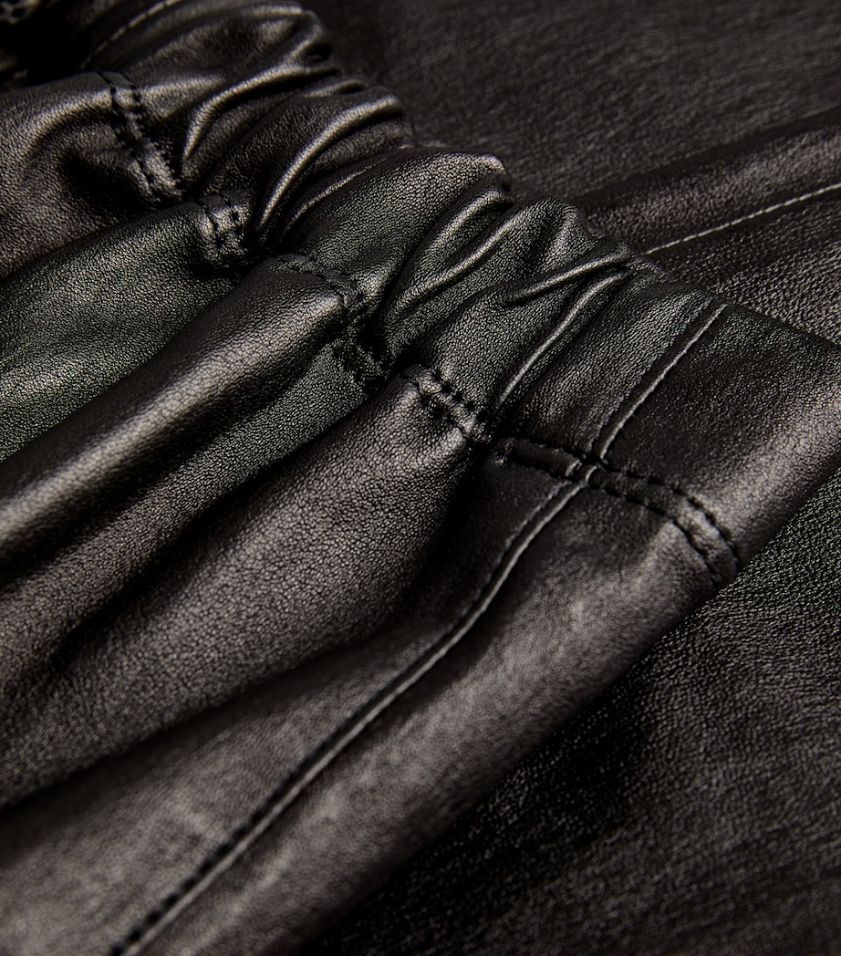 Leather Stretch Leggings BLACK Image 5