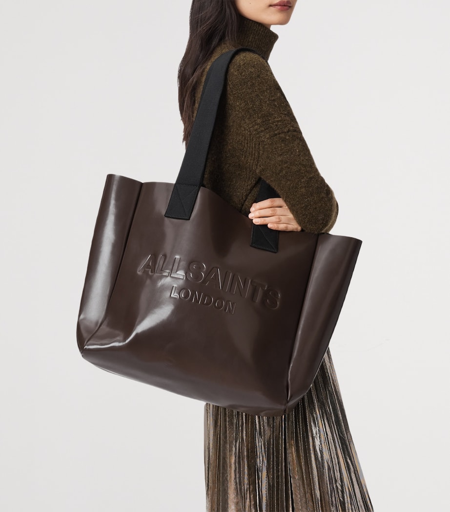 Leather Izzy Tote Bag FANGO BROWN Image 5