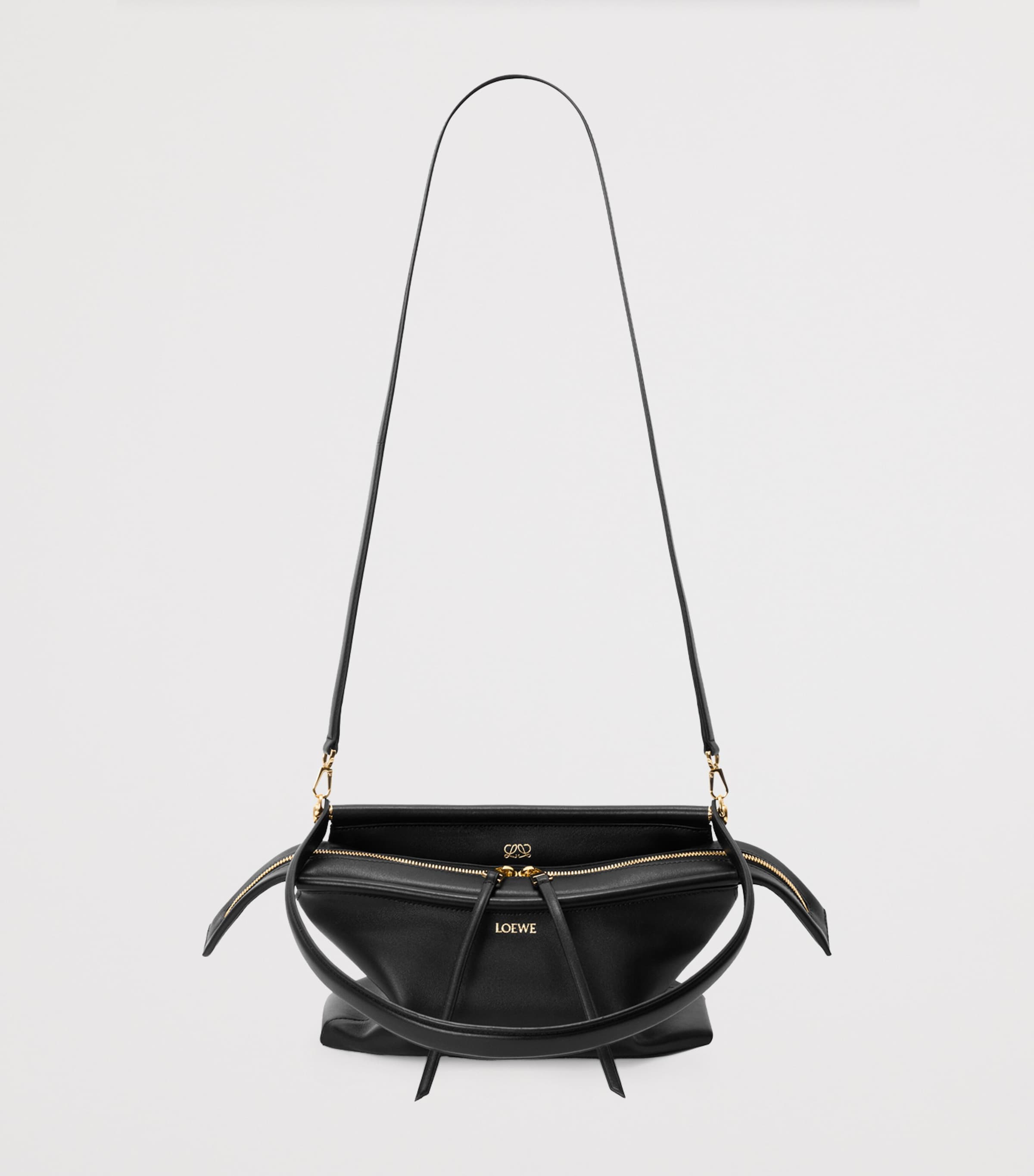 LOEWE Small Leather Whisker Shoulder Bag Black Image 6