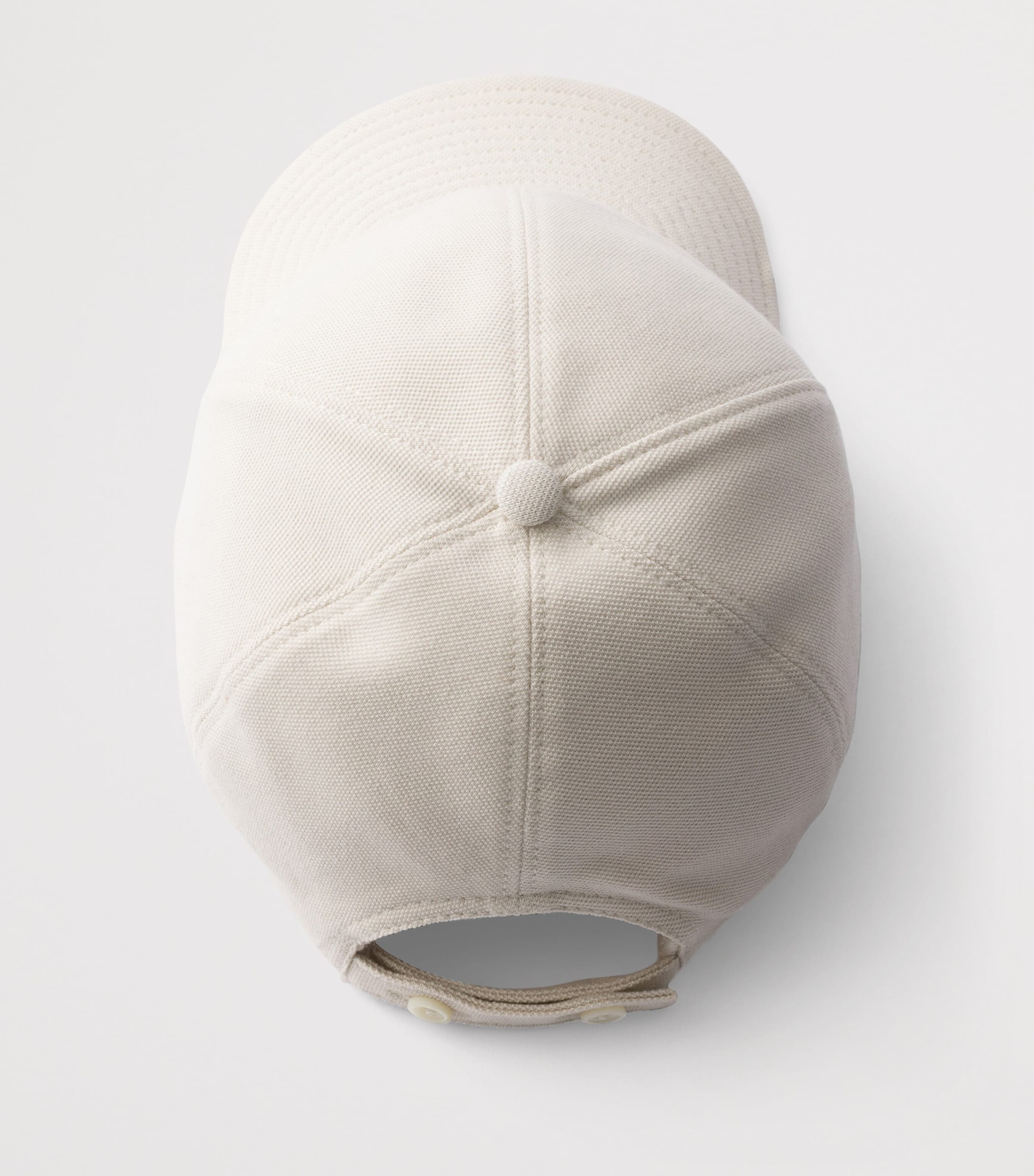 Prada Cotton Piqué Logo Baseball Cap Neutral Image 2