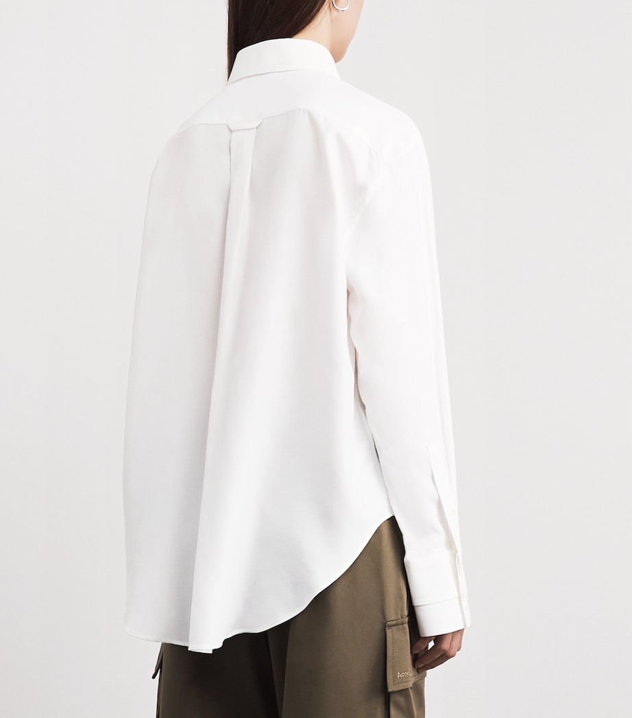 Acne Studios Womens Double-Layer Collared Shirt Anc White/white Image 5