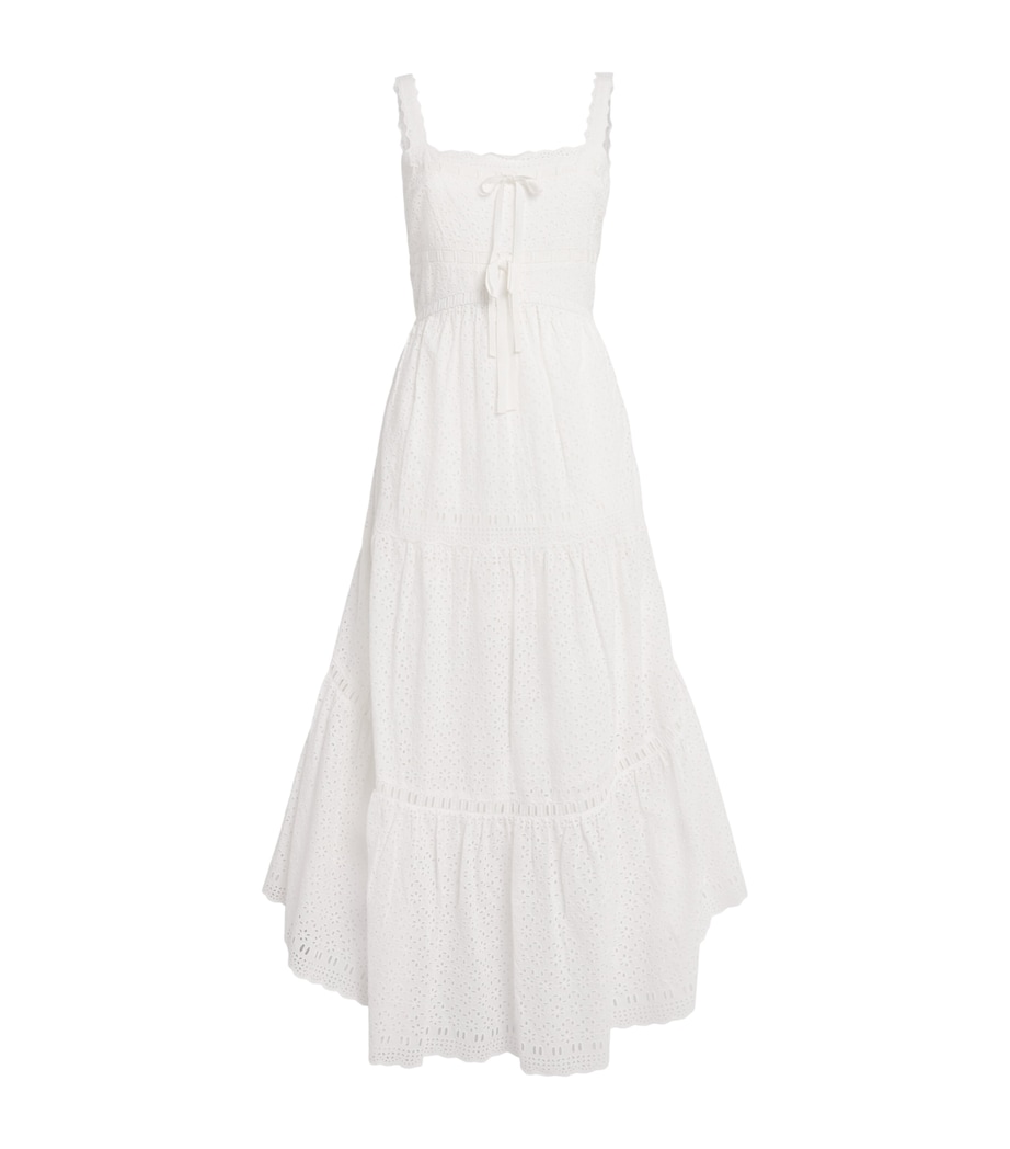 Ulla Johnson Womens Broderie Anglaise Constance Maxi Dress Pristine Image 1