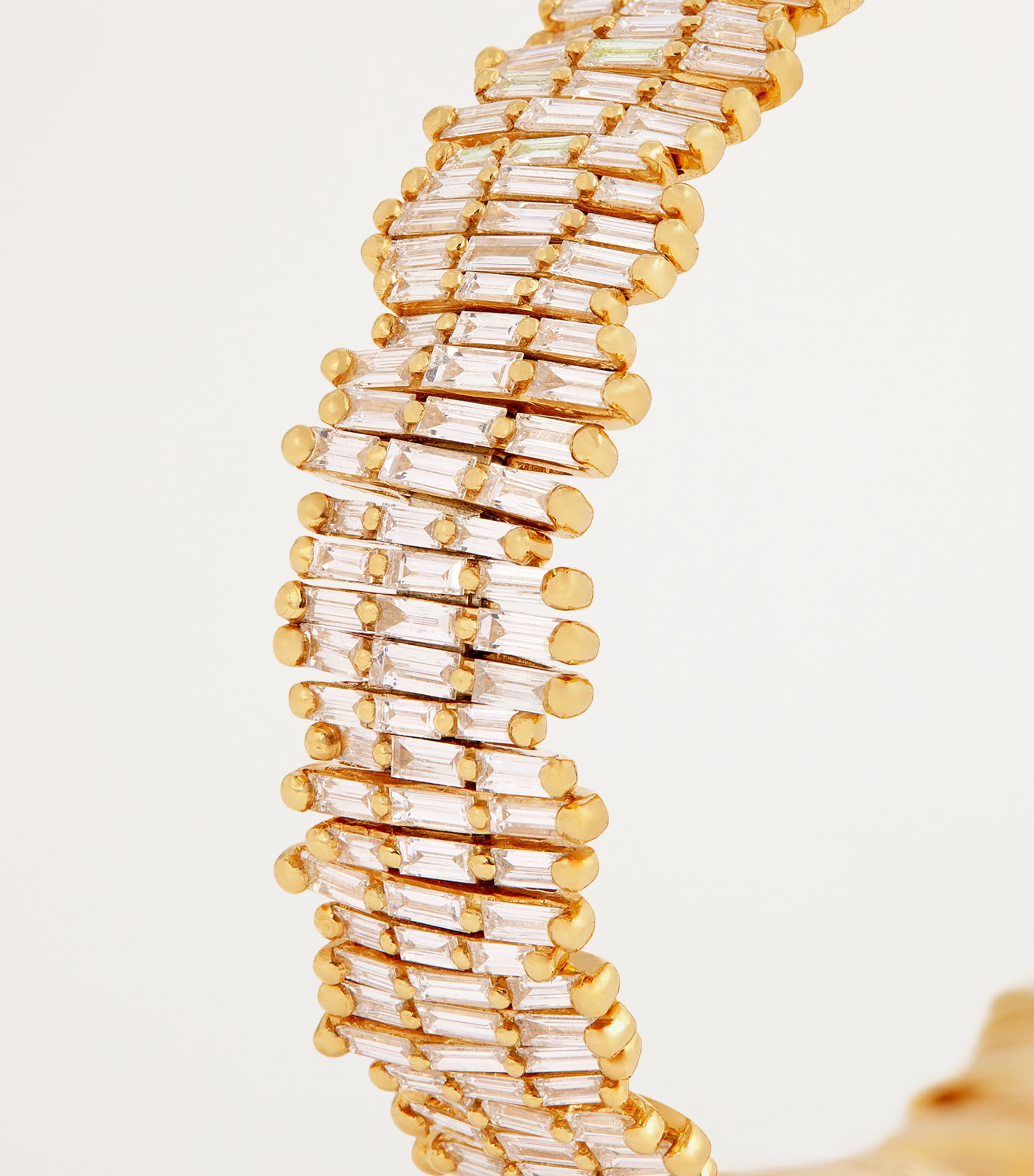 Yellow Gold and Diamond Classic Fireworks Bangle 18K YG/WD Image 4