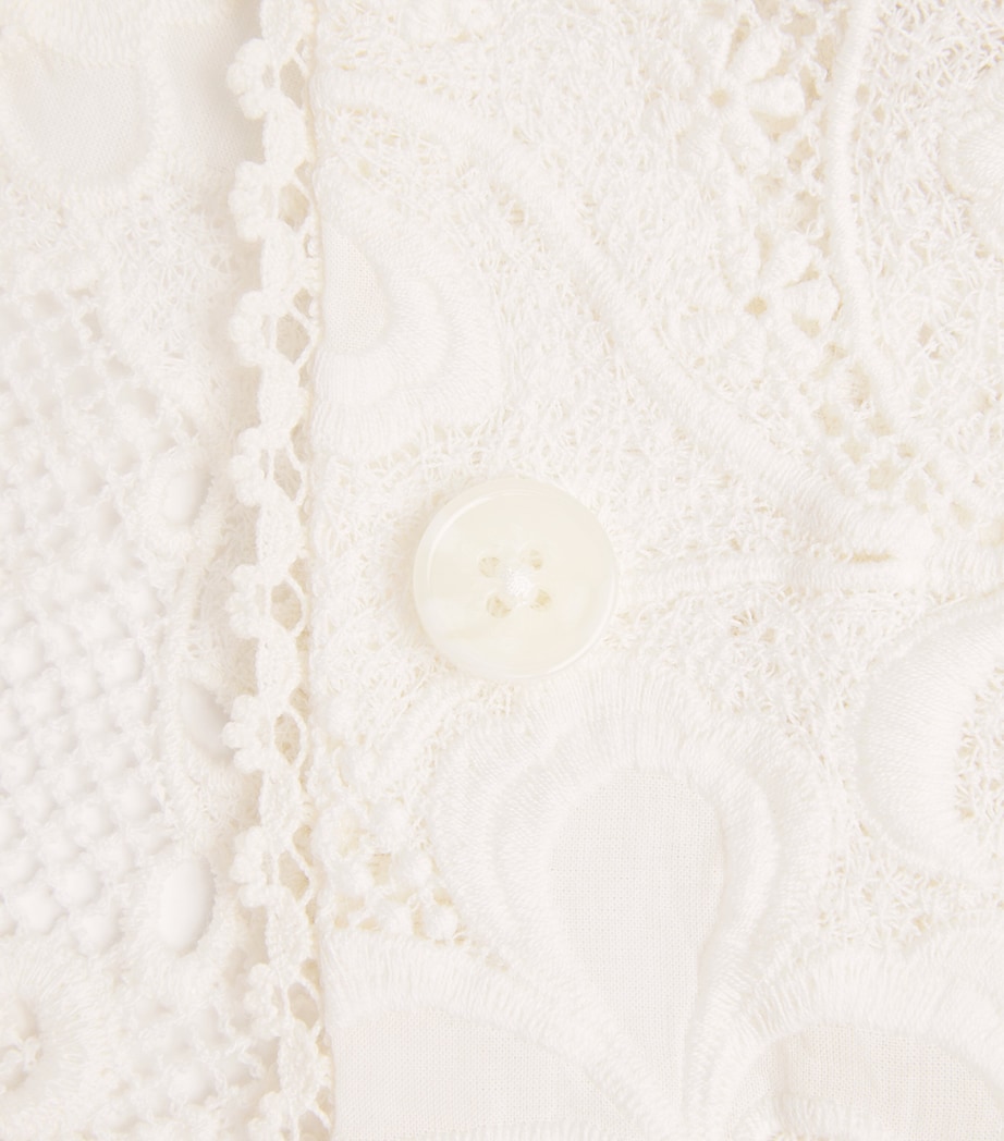 ME+EM Womens Lace Cropped Jacket Light Cream Image 6