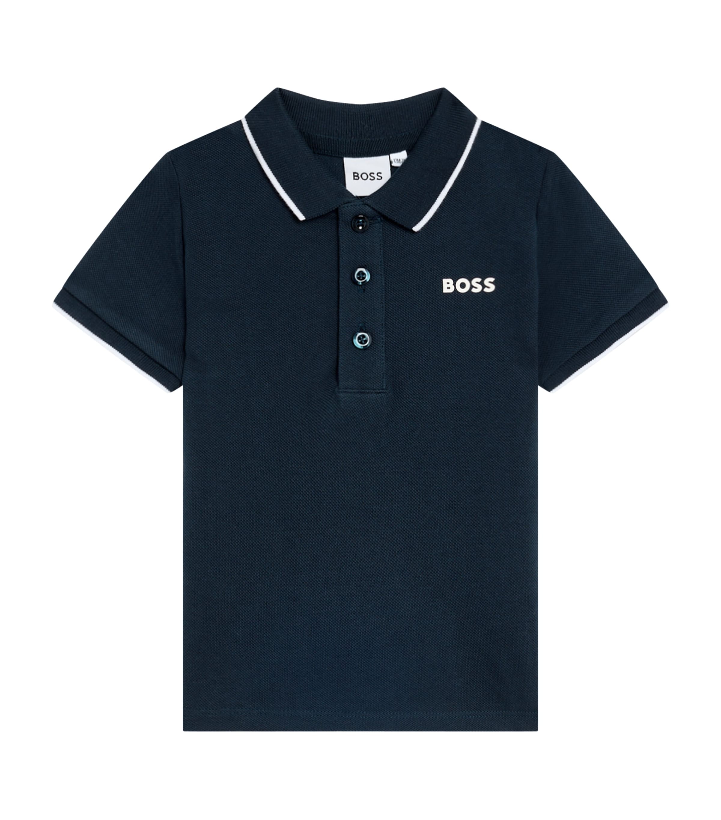Cotton Logo Polo Shirt (3 Months -3 Years) NAVY Image 1