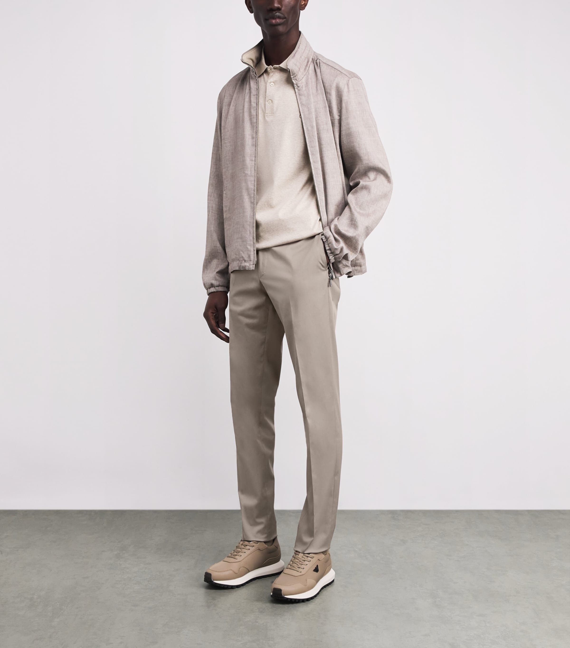 Stretch-Cotton Tailored Trousers 029 NATURAL / BEIGE Image 2