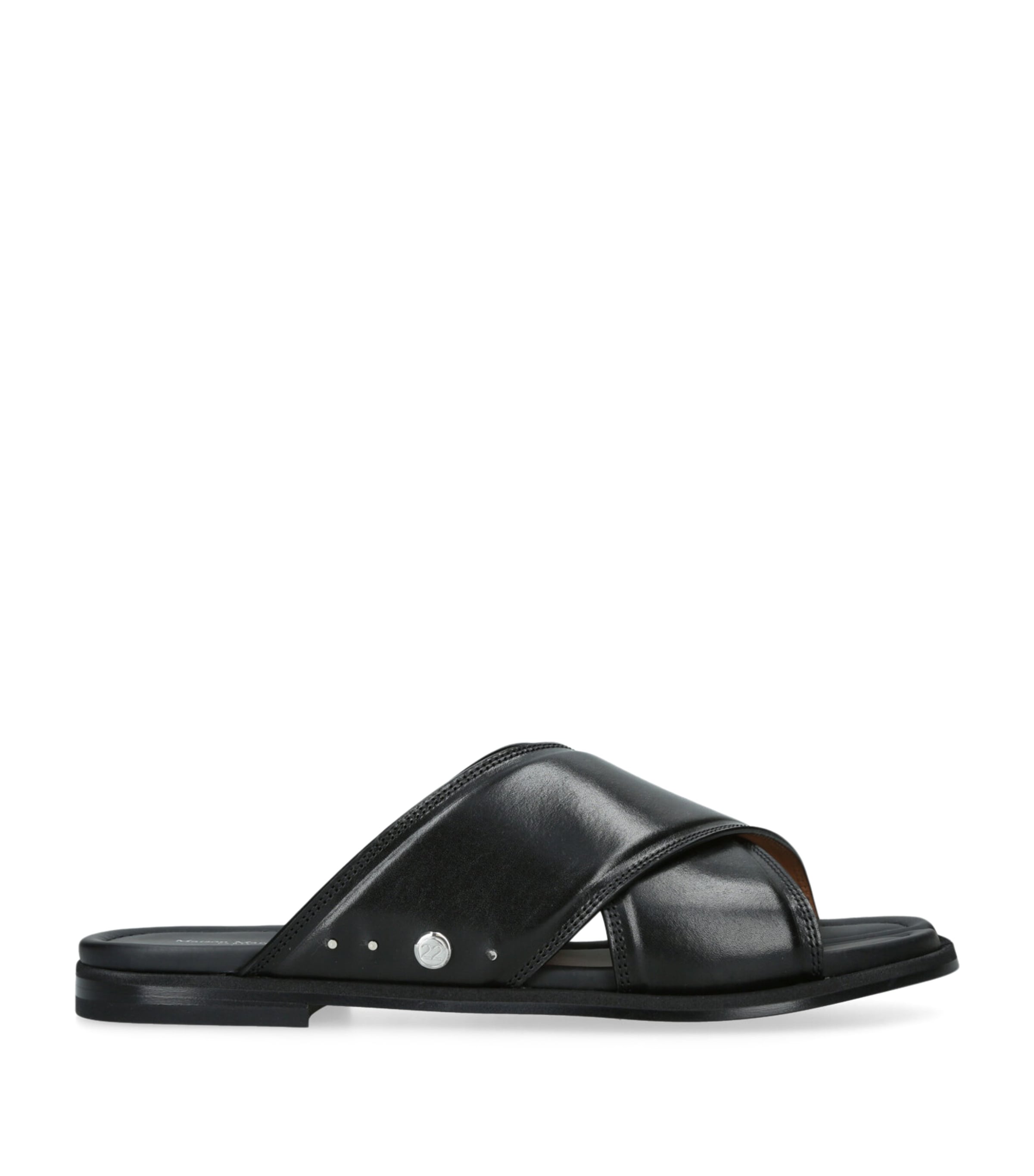Maison Margiela Leather Tabi Numbers Sandals Black