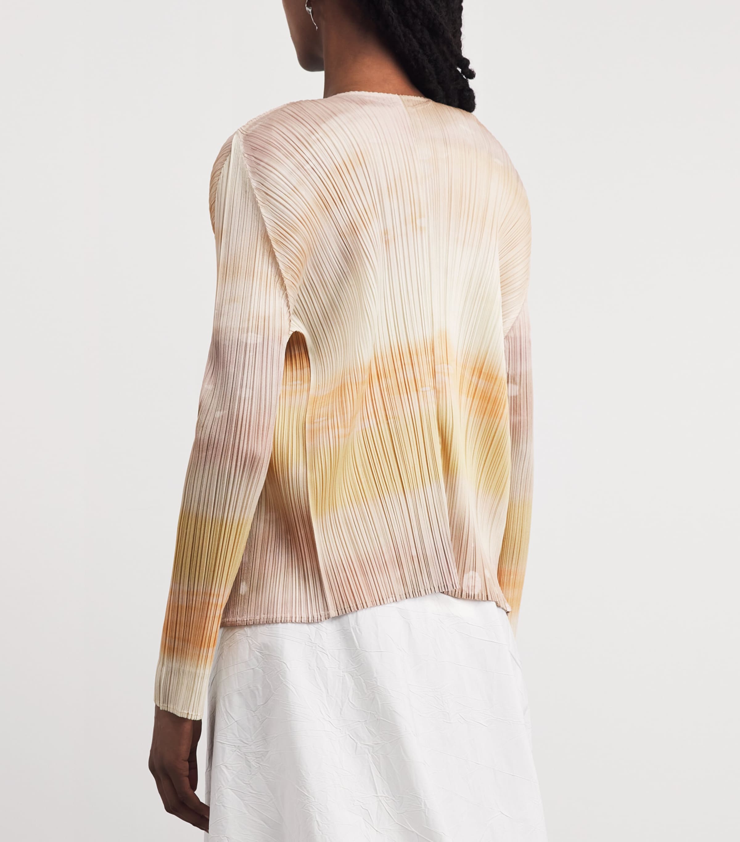 Pleats Please Issey Miyake Womens Sea Bubble Cardigan Greige Image 5