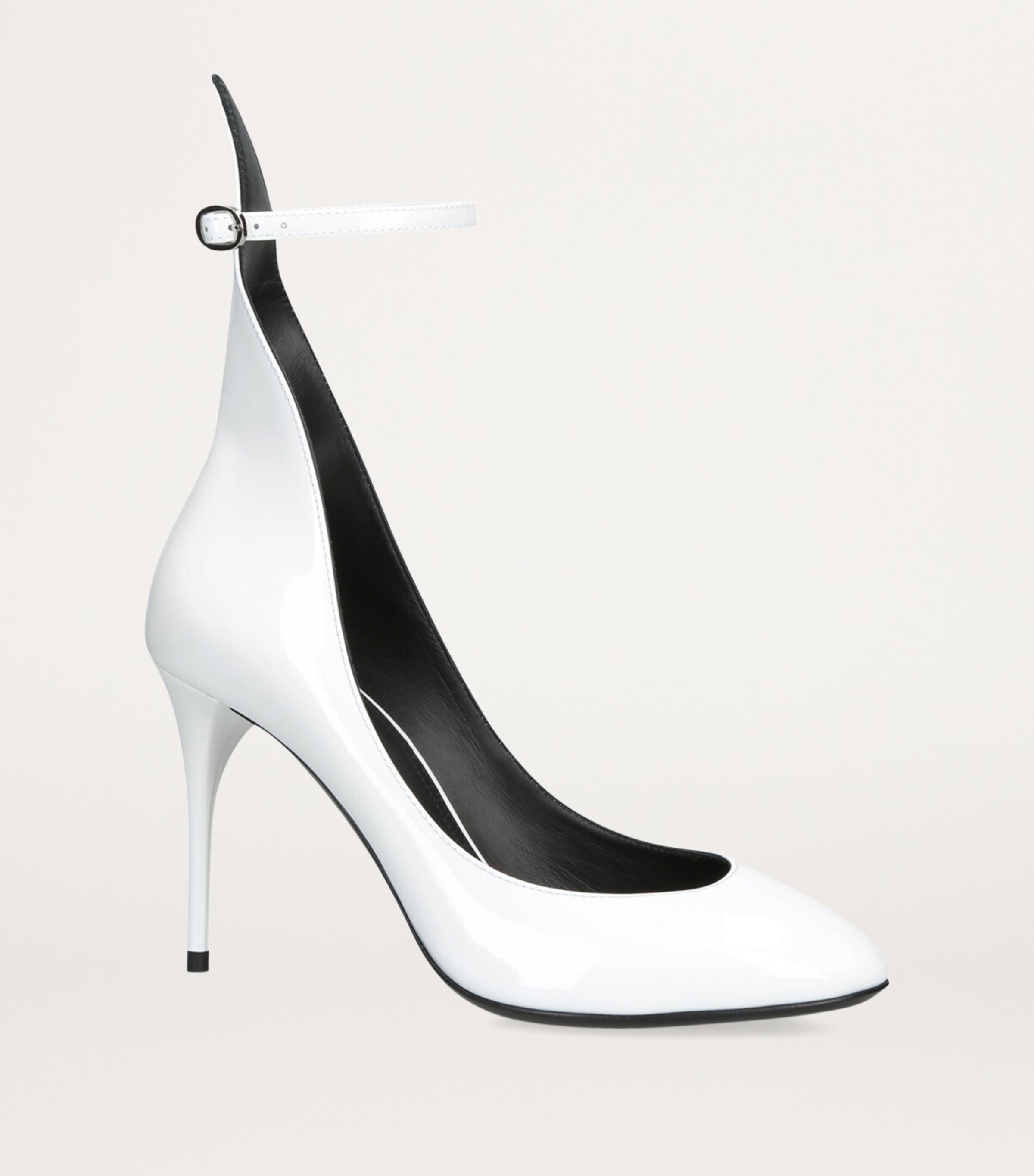 Patent Leather Decollete Pumps 90 WHITE Image 3