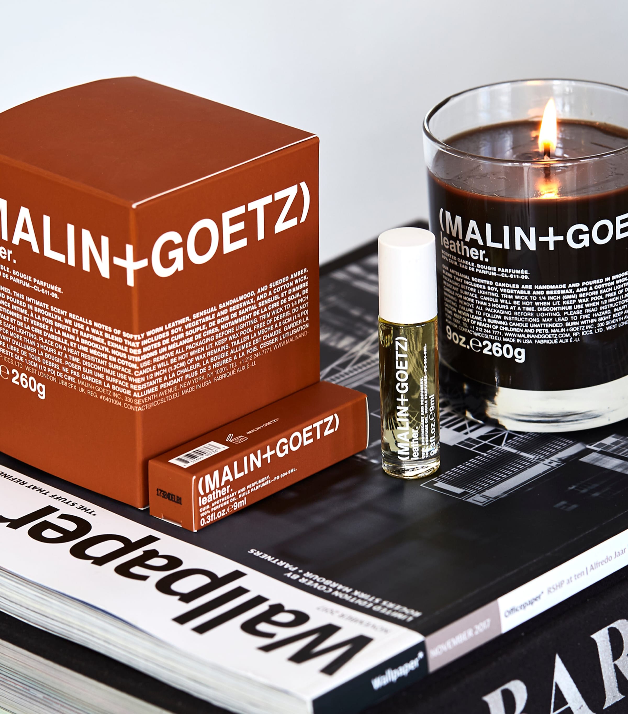 Leather Candle (260g) NO COLOUR Image 4