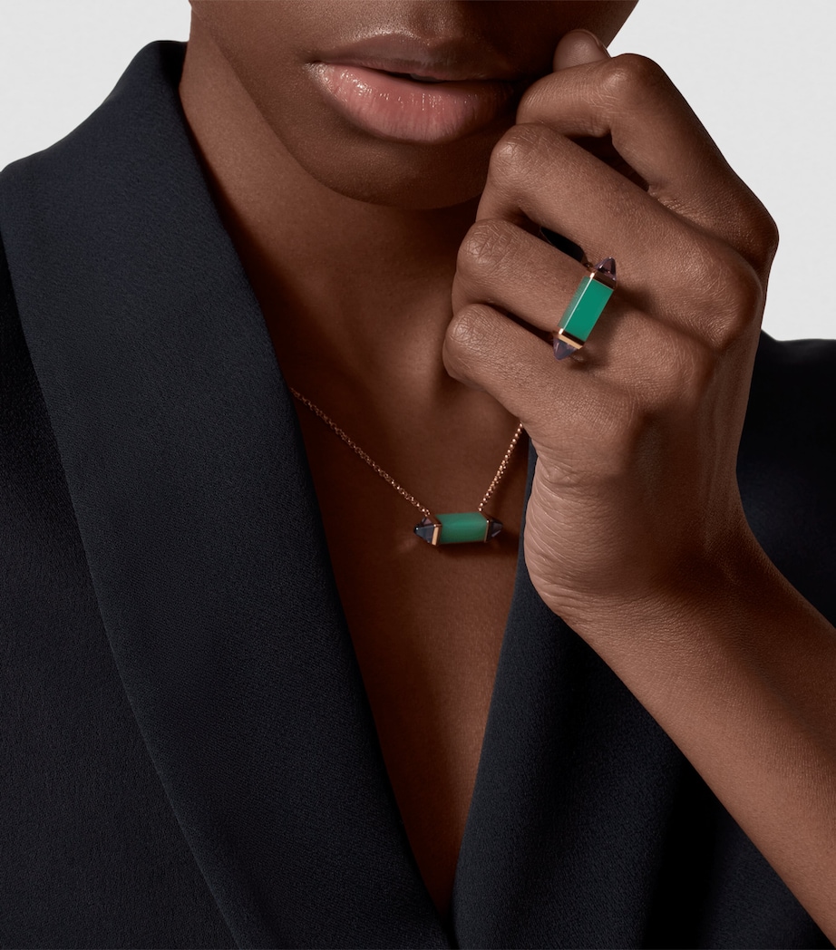 Rose Gold, Amethyst and Chrysoprase Les Berlingots de Cartier Ring ROSE GOLD Image 4