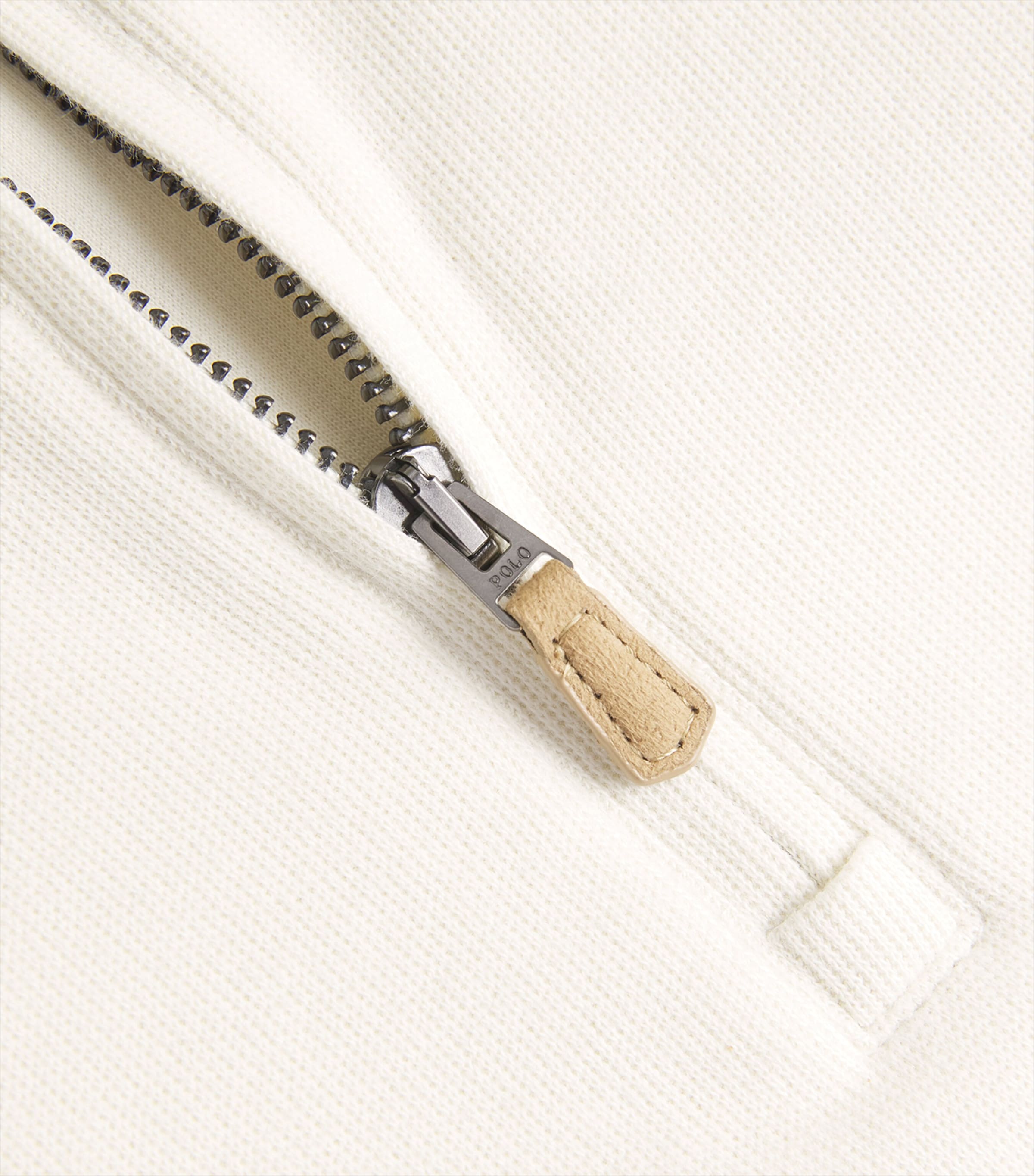Cotton Logo Quarter-Zip Sweater PARCHMENT CREAM Image 5
