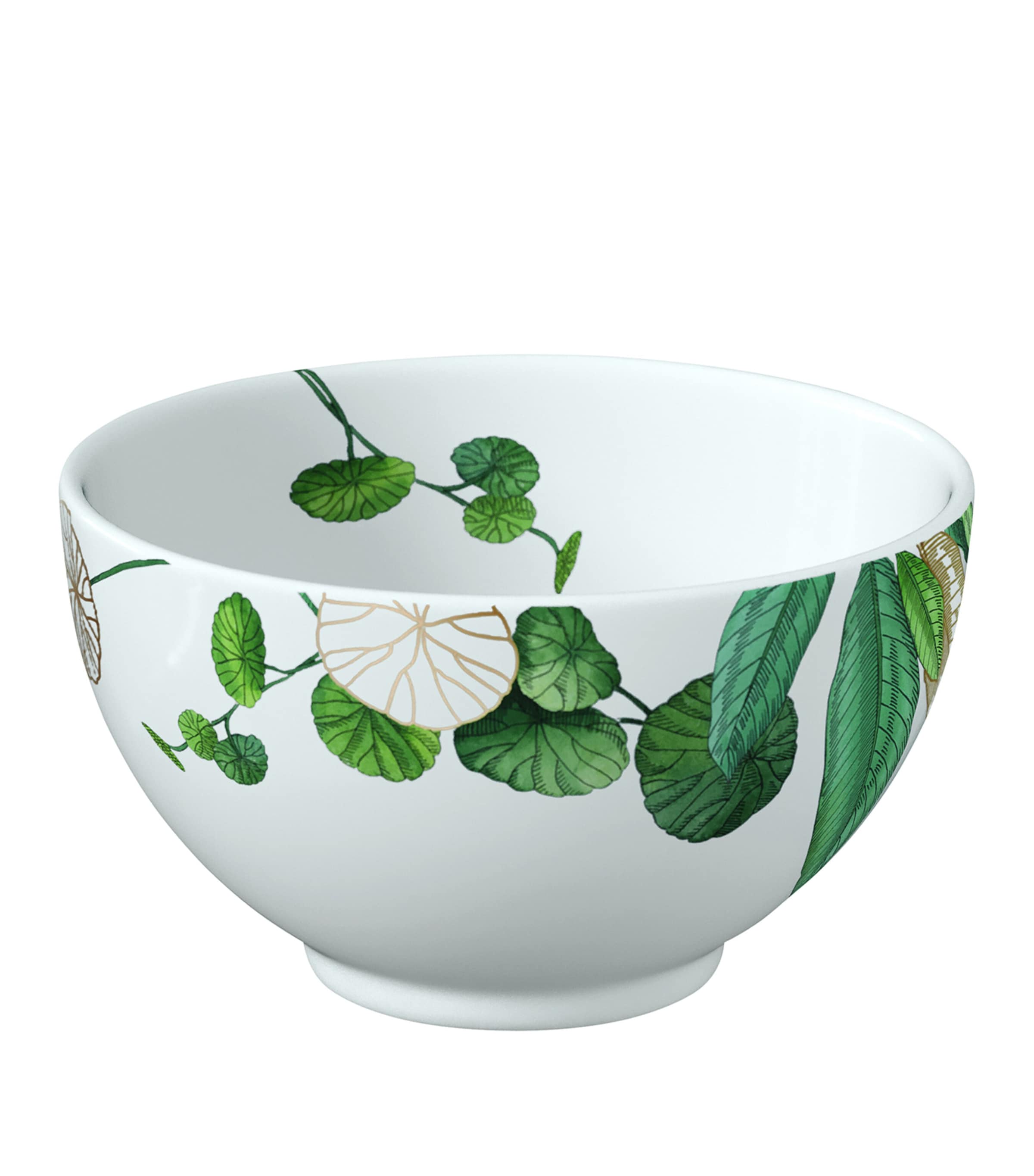 Villeroy & Boch Avarua Leaf-print Porcelain Rice Bowl 11.3cm