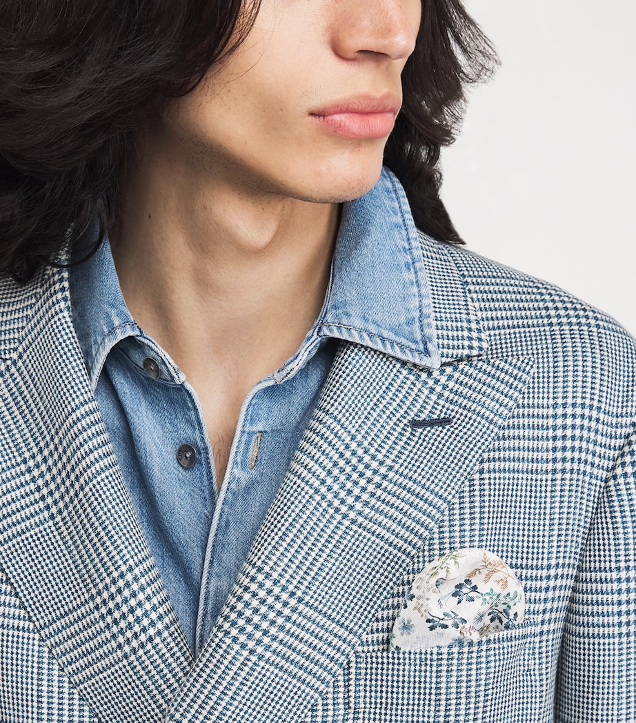 Brioni Mens Wool-Silk-Linen Soffio Blazer Image 3