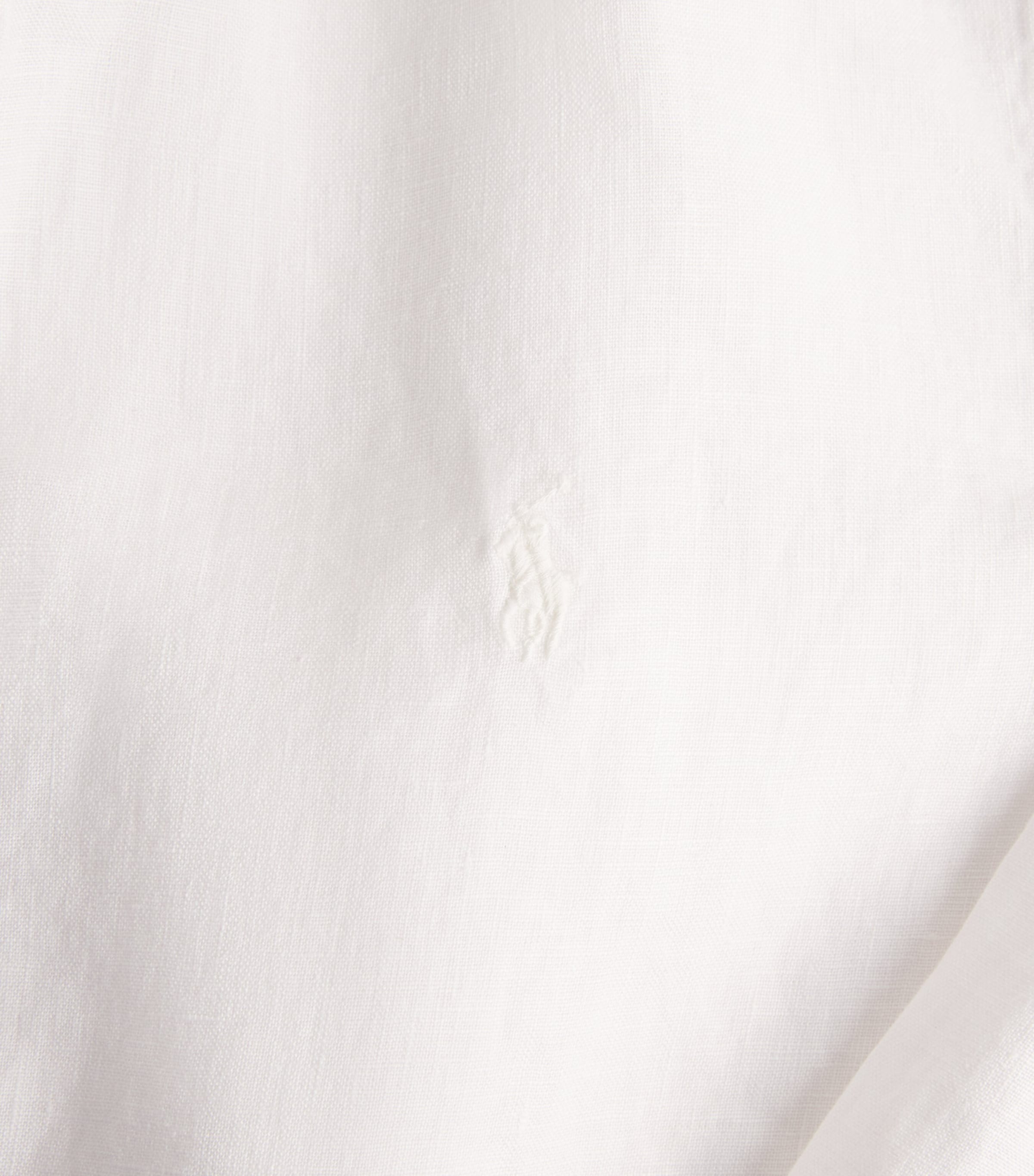 Polo Ralph Lauren Mens Linen Polo Pony Shirt Deckwash White Image 6