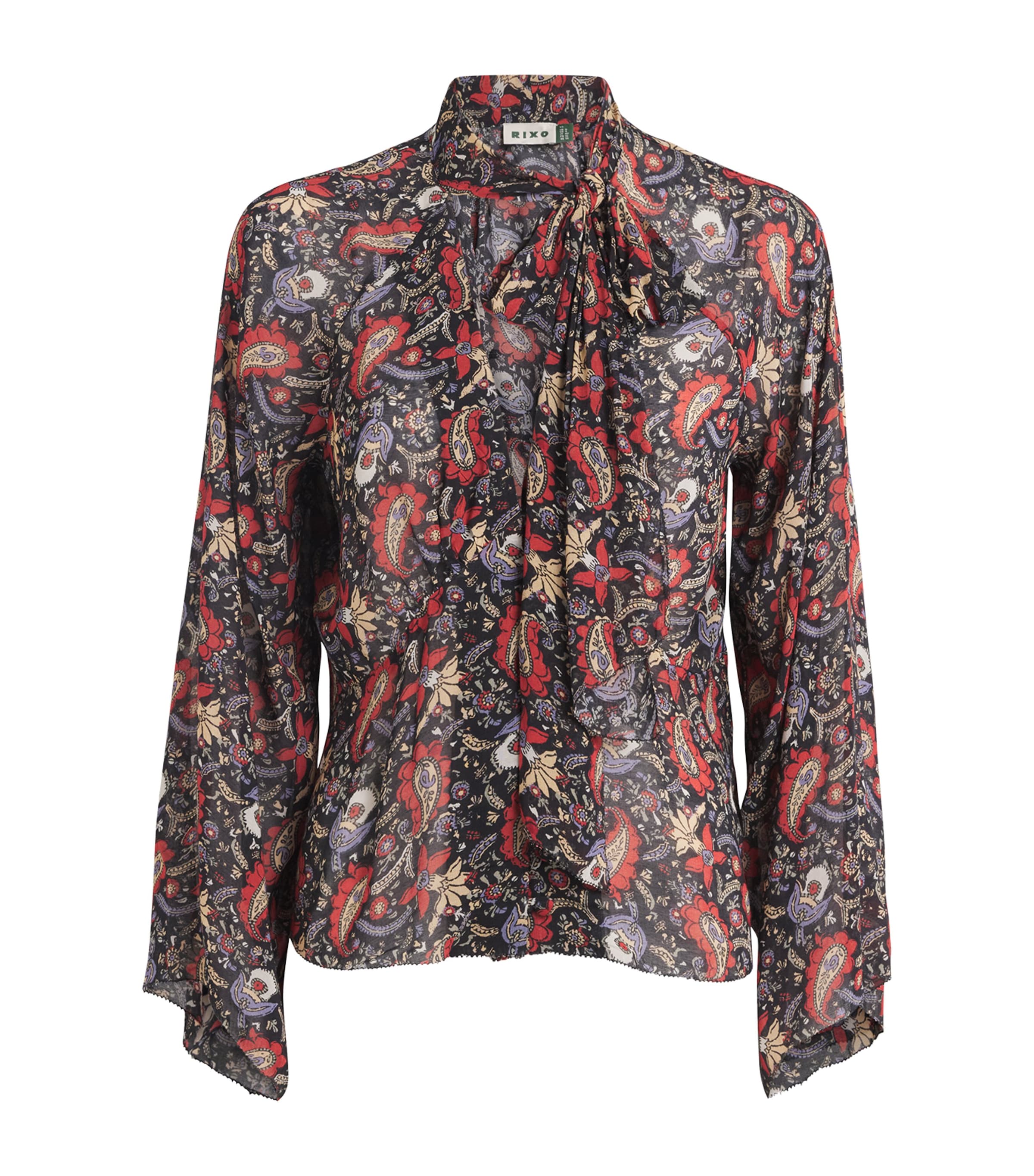 Rixo London Paisley Print Uma Blouse In Multi