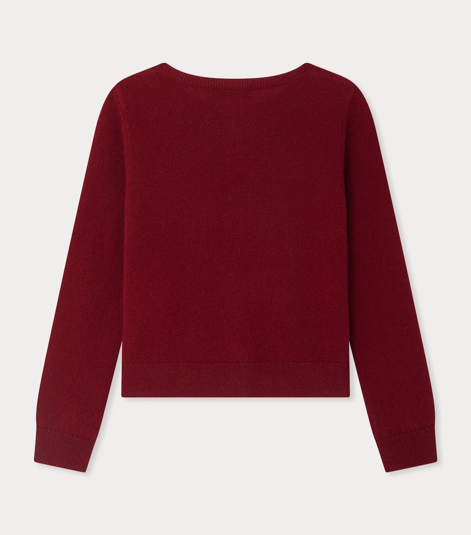 Cashmere Jonia Cardigan (10-14 Years) UPB BORDEAUX Image 2