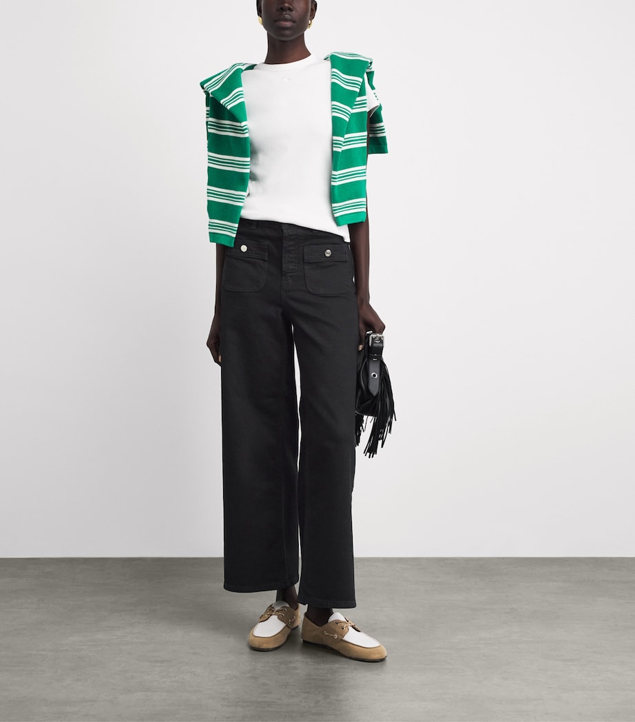 Maje Womens Straight Jeans Black Image 2