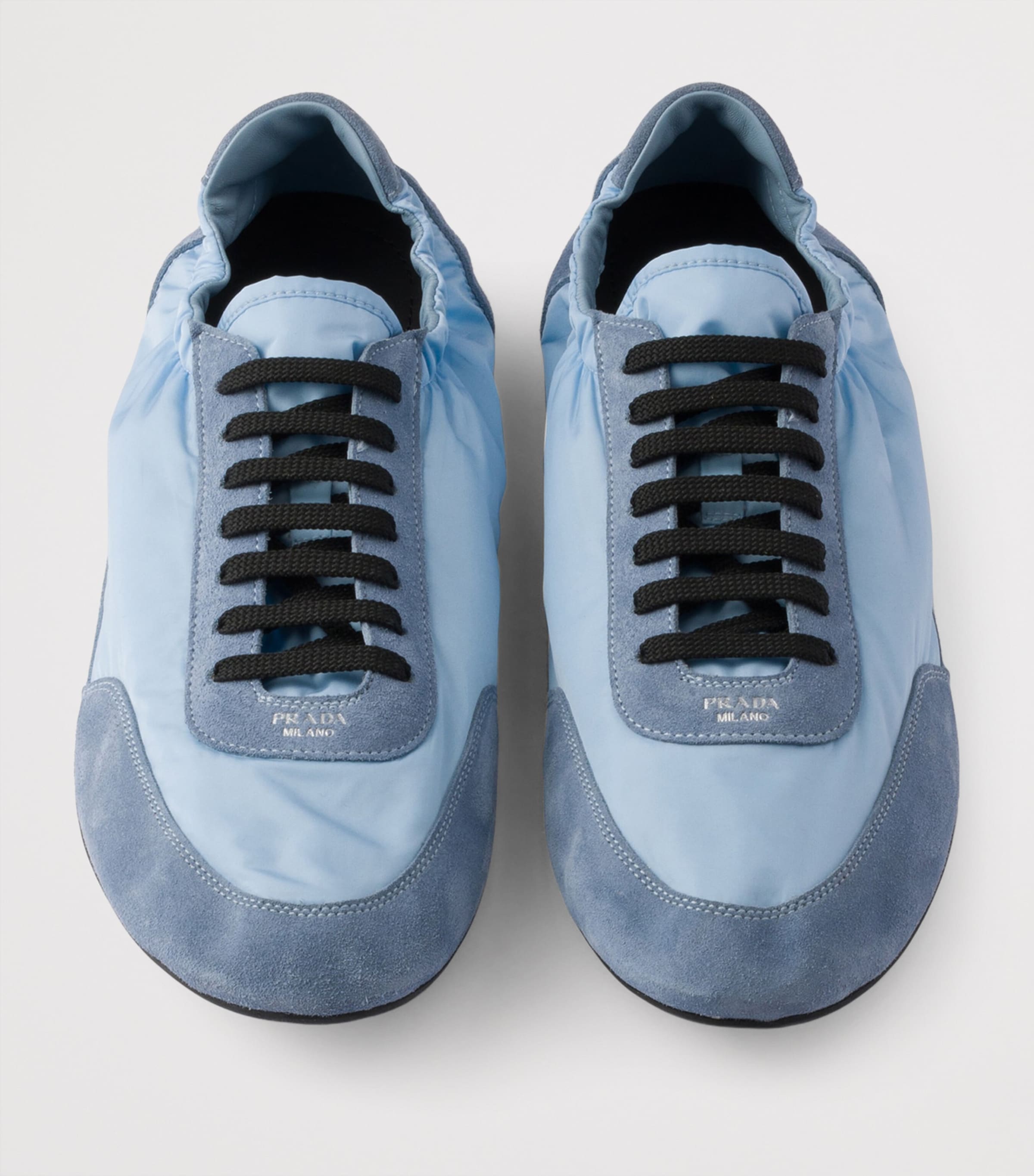 スニーカー PRADA Navy blue Re-Nylon and suede Collapse sneakers Prada Navy Blue Re-nylon And Suede Collapse Sneakers