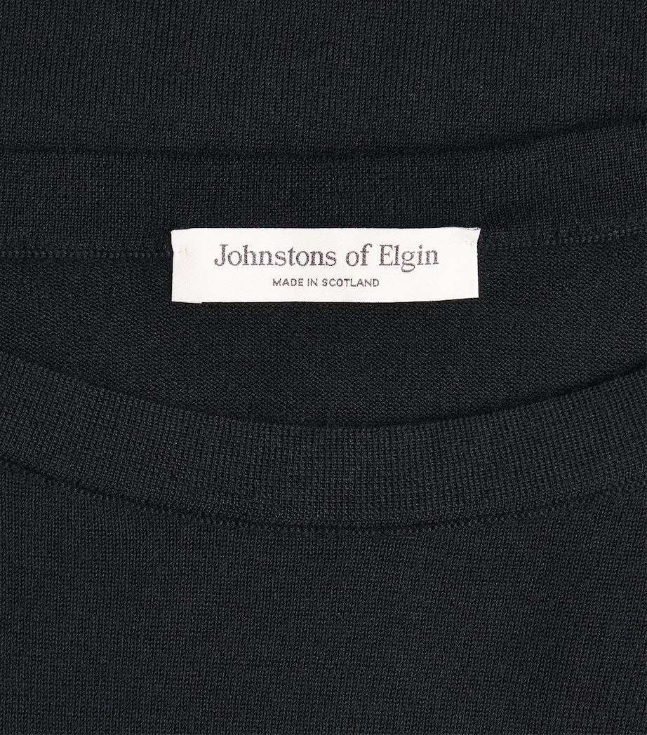 Johnstons Of Elgin Womens Cashmere Finola Sweater Black Image 6